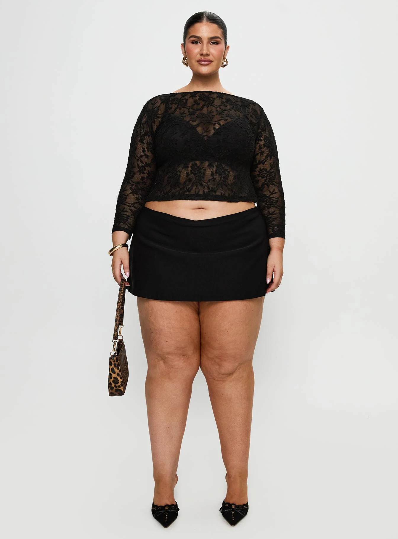 Martine Sheer Top Black Curve