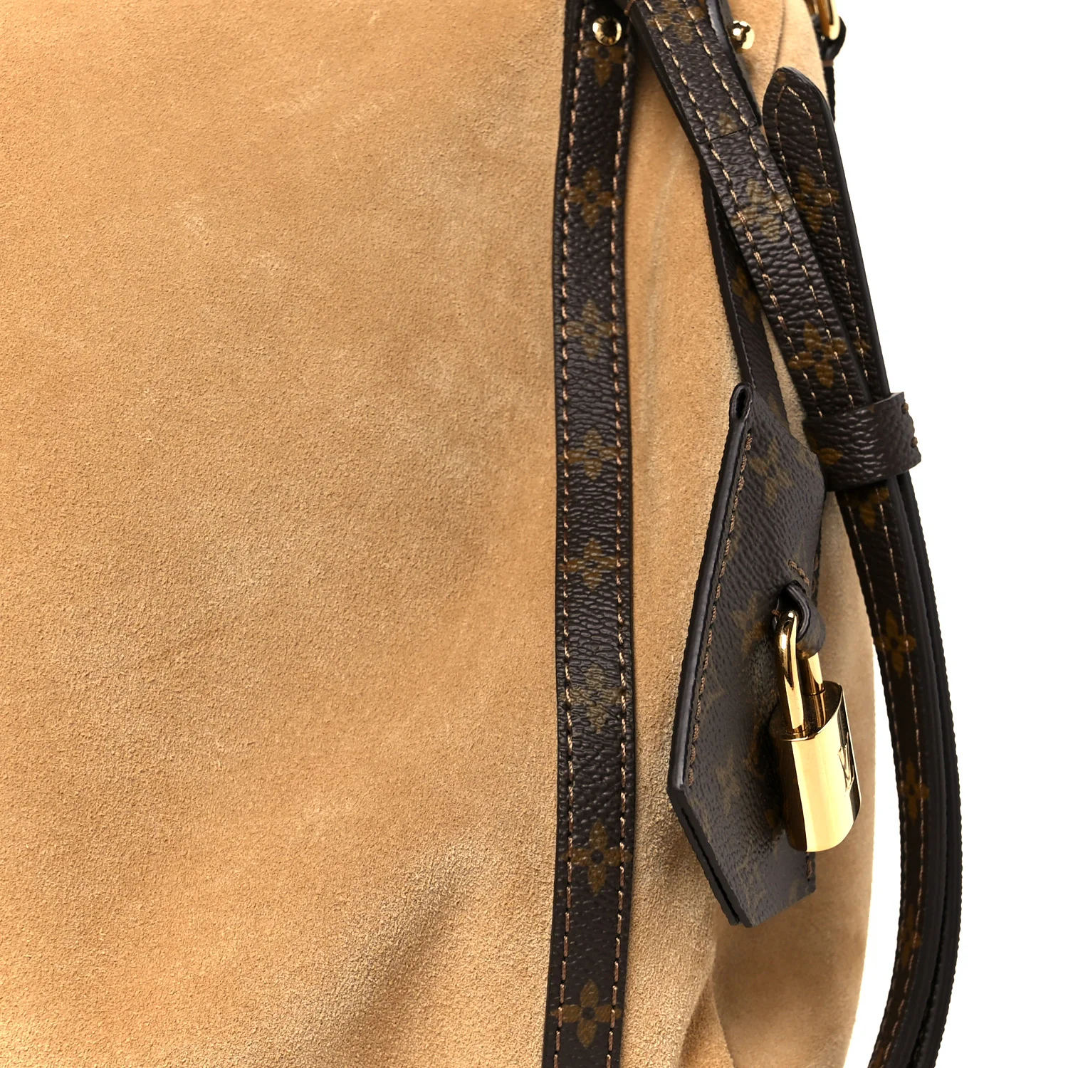 Suede Monogram Express MM Hazelnut - Top Club