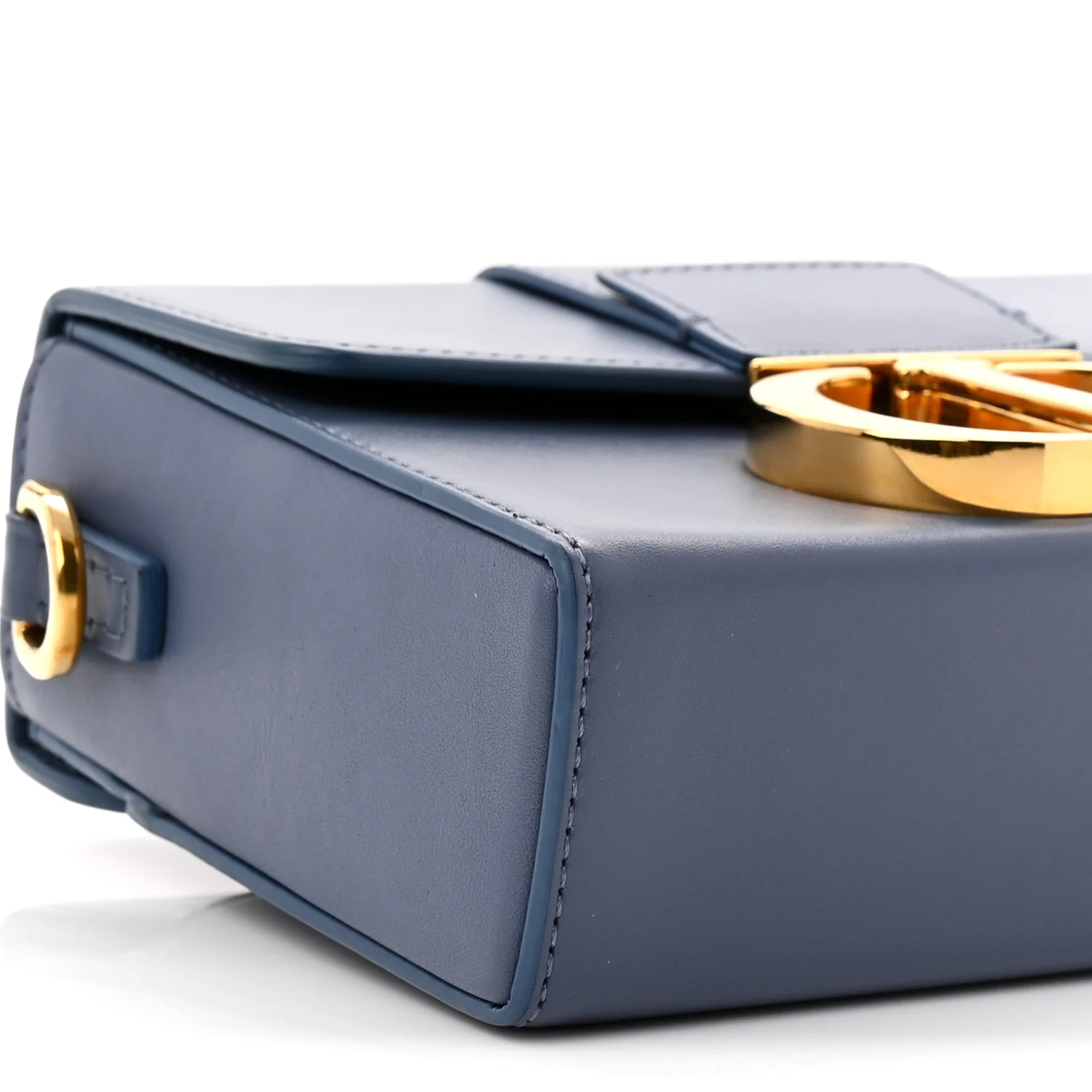 Box Calfskin 30 Montaigne Box Bag Blue - Top Club