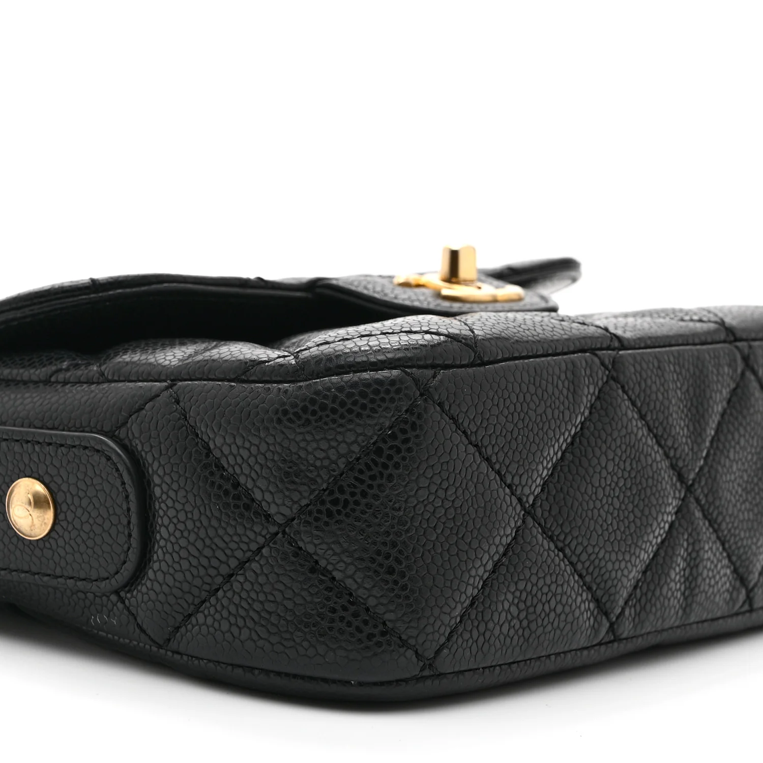 Caviar Quilted Mini Chain Flap Black - Top Club