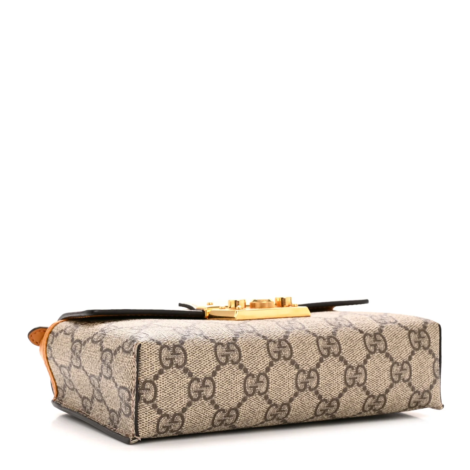 GG Supreme Monogram New Sakai Calfskin Mini Padlock Top Handle Shoulder Bag Beige Ebony Mystic White Sun Oil - Top Club