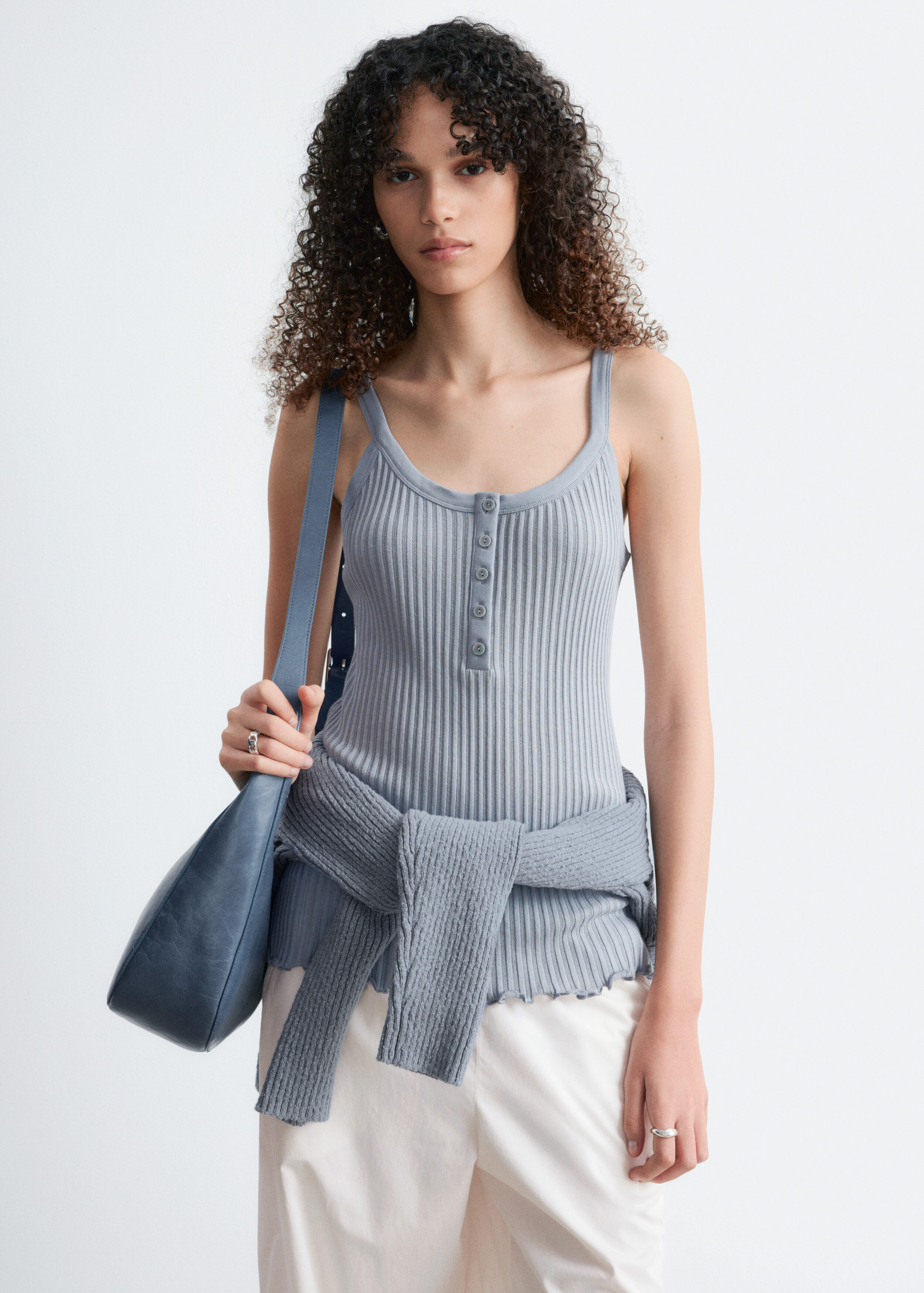& Other Stories SCALLOPED TANK TOP