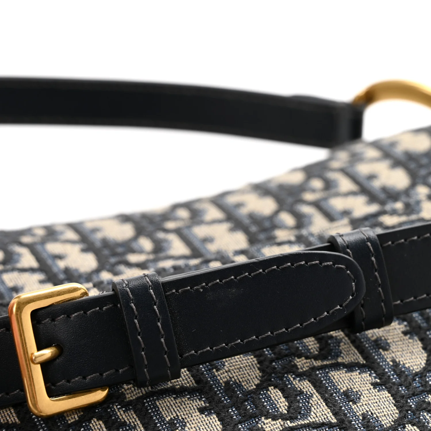 Oblique Saddle Bag With Strap Blue - Top Club