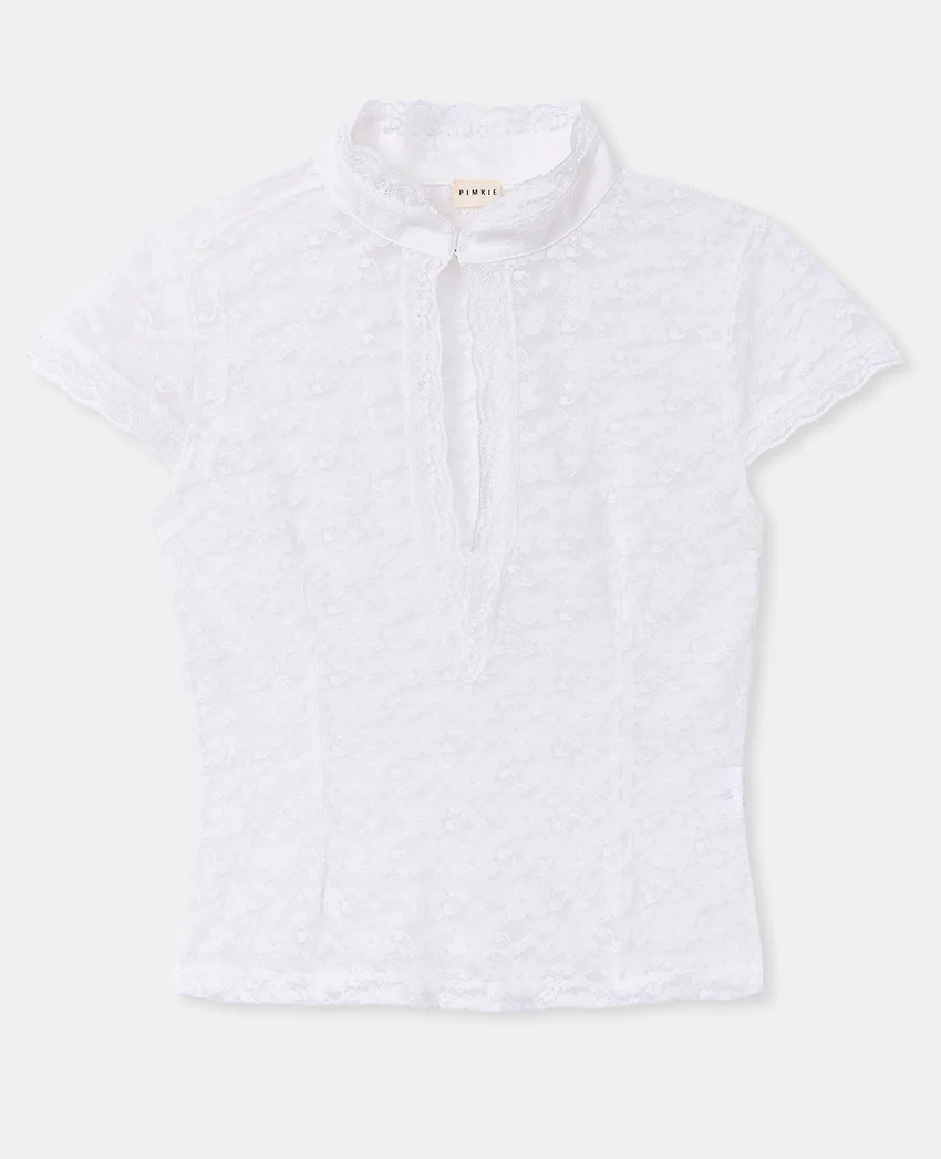 Pimkie Top en dentelle col mao