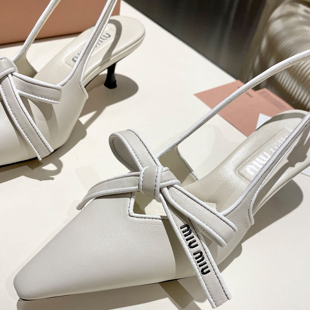 MiuMiu Nappa leather slingback pumps - Top Club