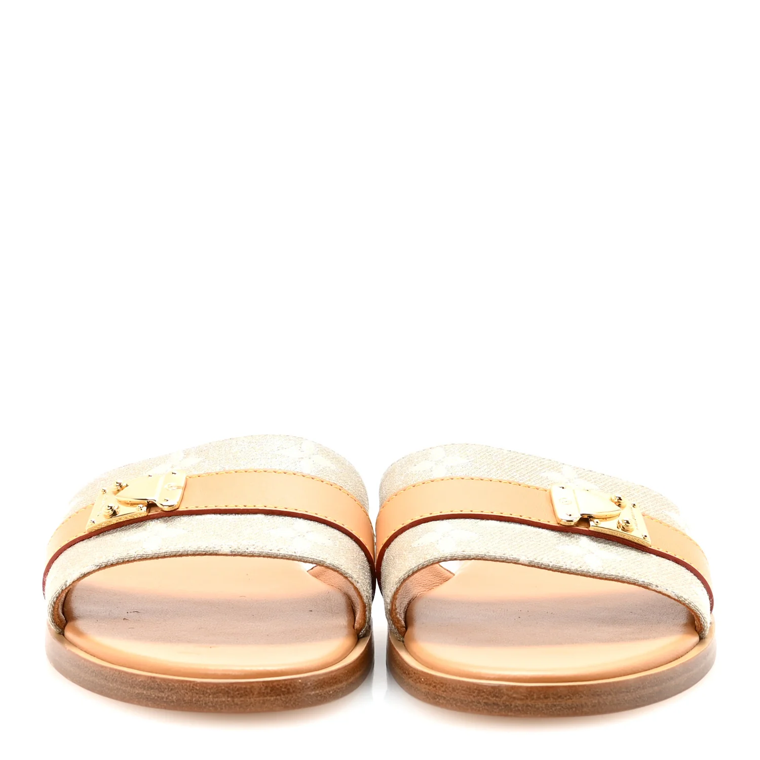 Monoglam Lock It Flat Mule 36.5 Gold - Top Club