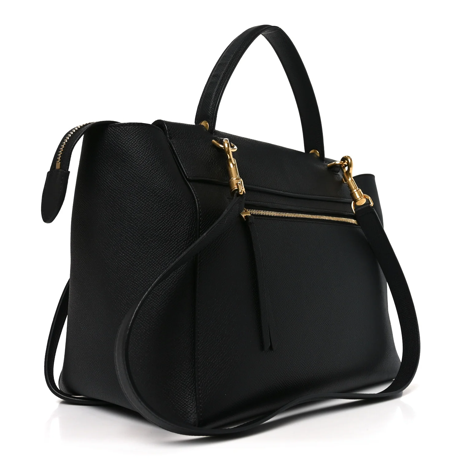 Grained Calfskin Mini Belt Bag Black - Top Club