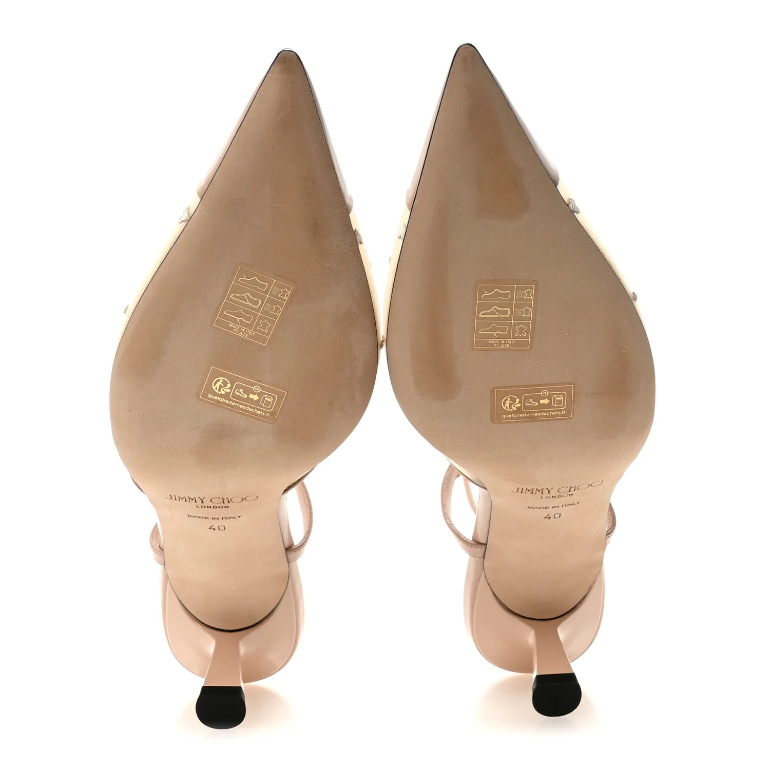 Calfskin Mesh Embroidered Aren 45 Slingback Pumps 40 Macaron - Top Club