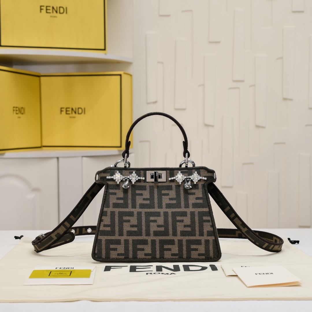 Fen Peekaboo ISeeU Petite diamond tote bag
