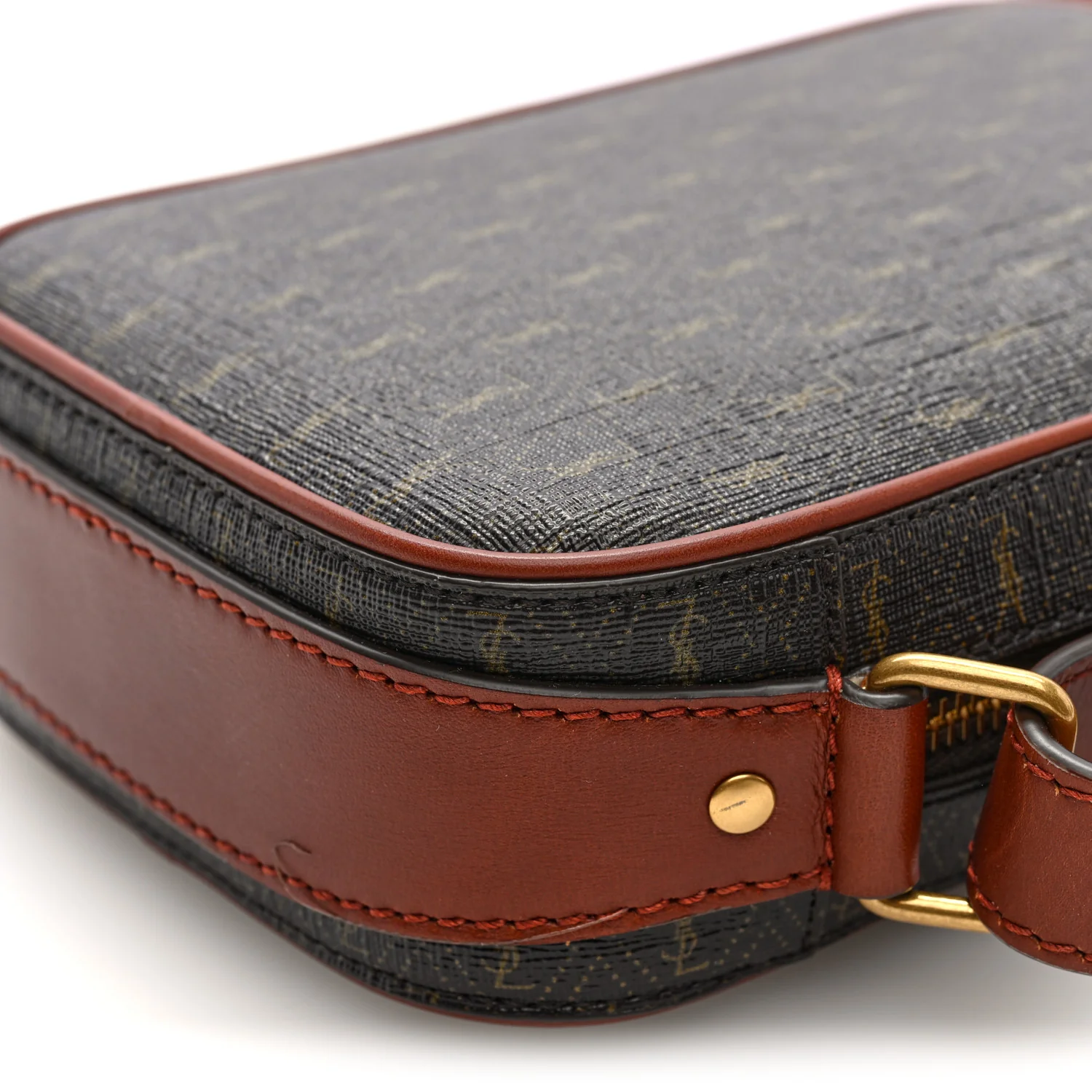Canvas Smooth Calfskin Le Monogramme Crossbody Pouch Chestnut - Top Club