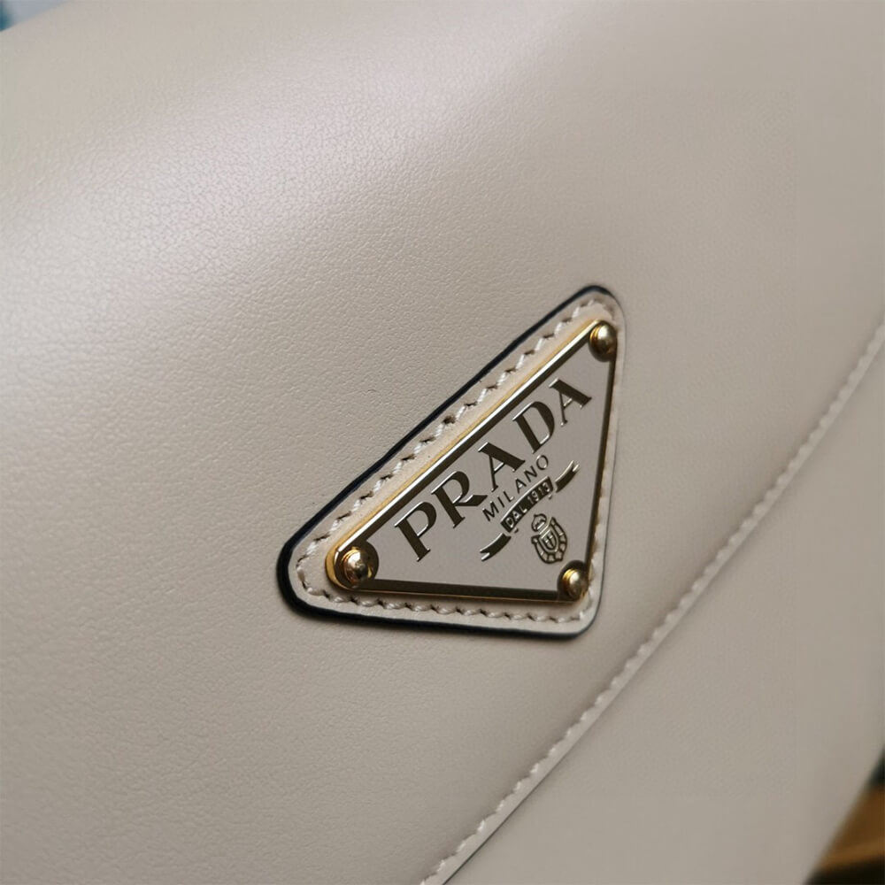 Prada Arque leather shoulder bag with flap - Top Club