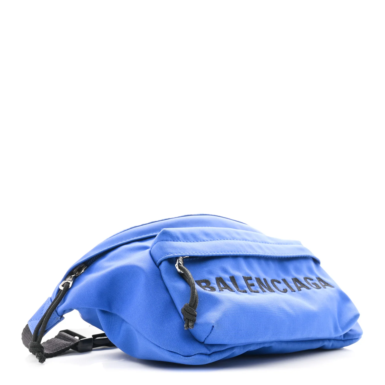 Sport Nylon Logo Embroidered Wheel Beltpack Electric Blue Black - Top Club