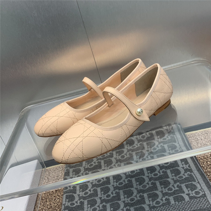 dior electric embroidered cannage pattern ballerina shoes - Sneaker Replica Workshop