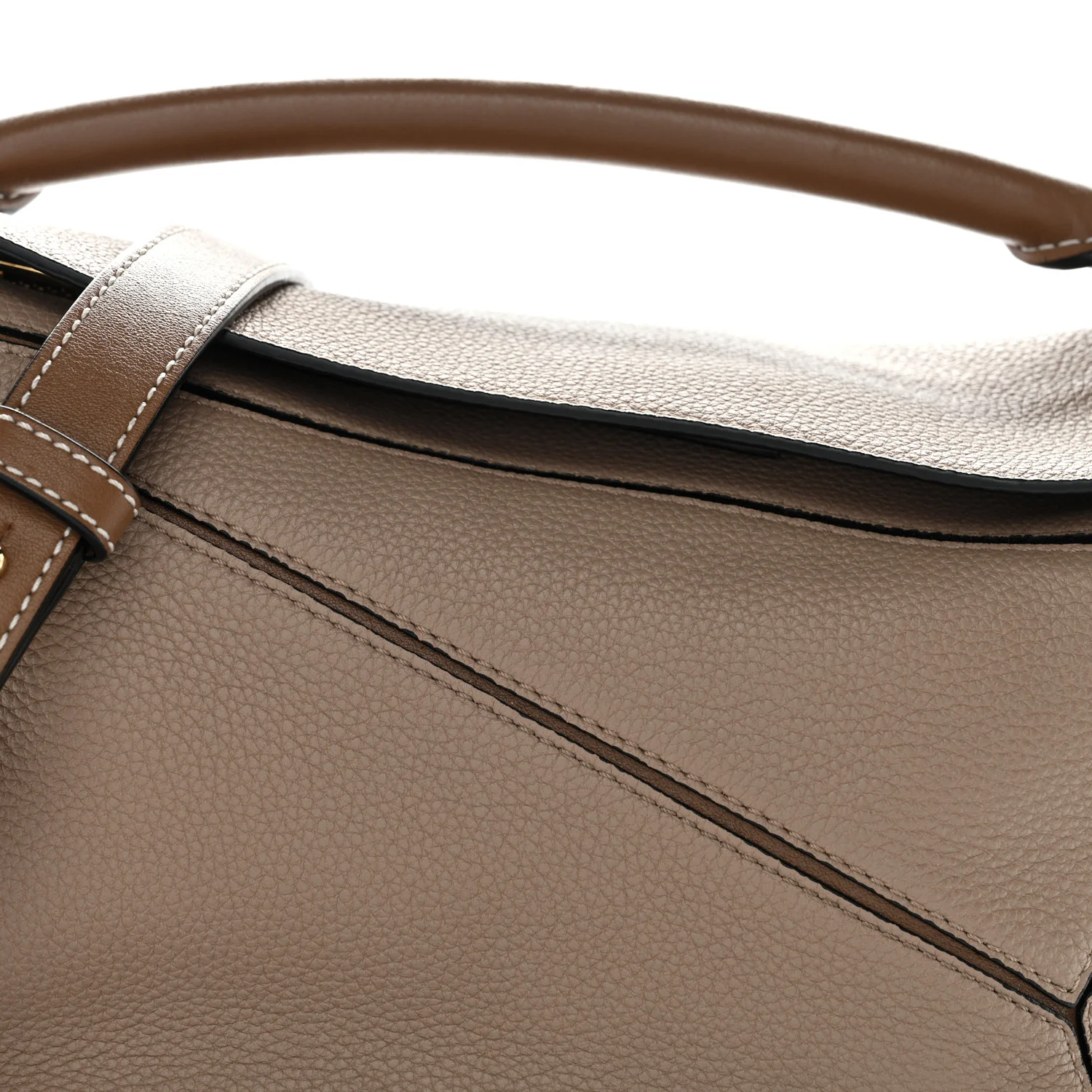 Grained Calfskin Small Puzzle Bag Sand Mink - Top Club