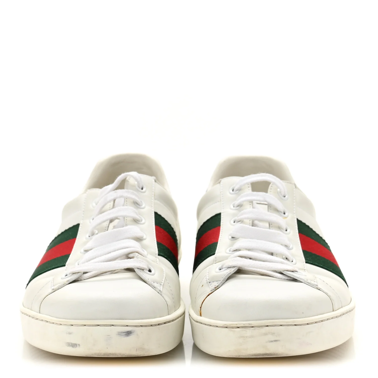 Calfskin Crocodile Web Mens Ace Sneakers 9 White Green - Top Club