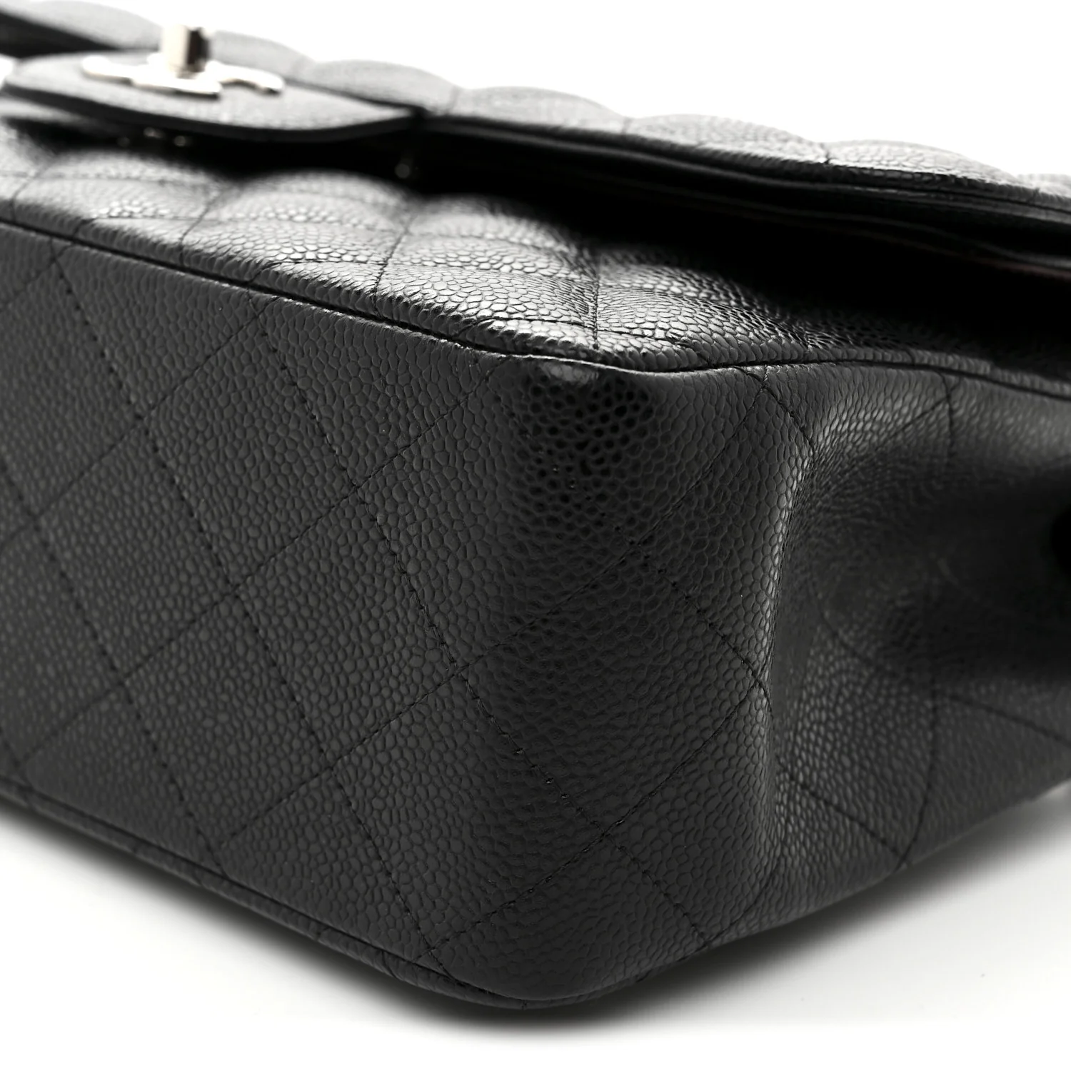 Caviar Quilted Jumbo Double Flap Black - Top Club