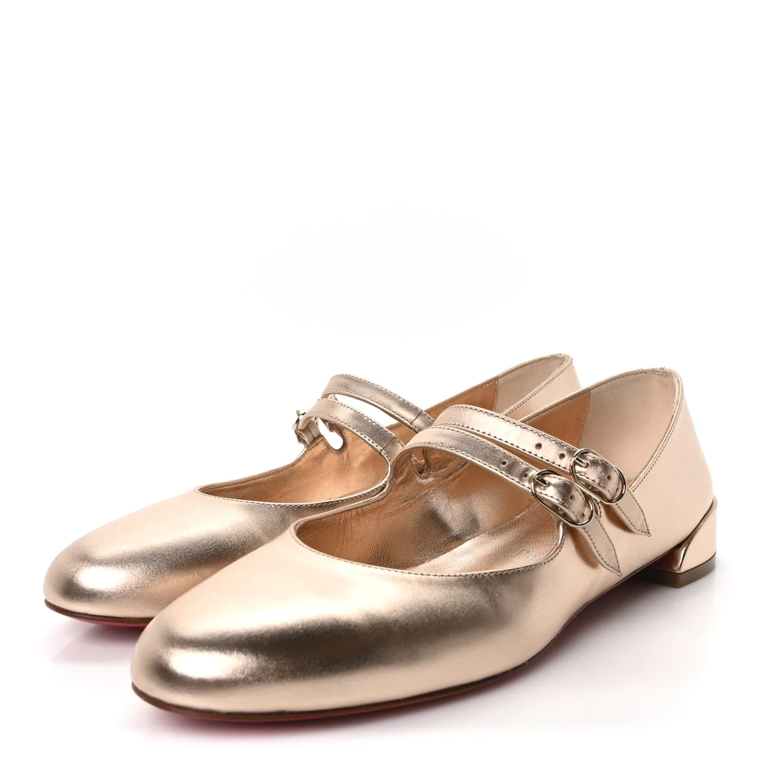 Calf Laminato Satin Sweet Jane Flats 37 Leche - Top Club