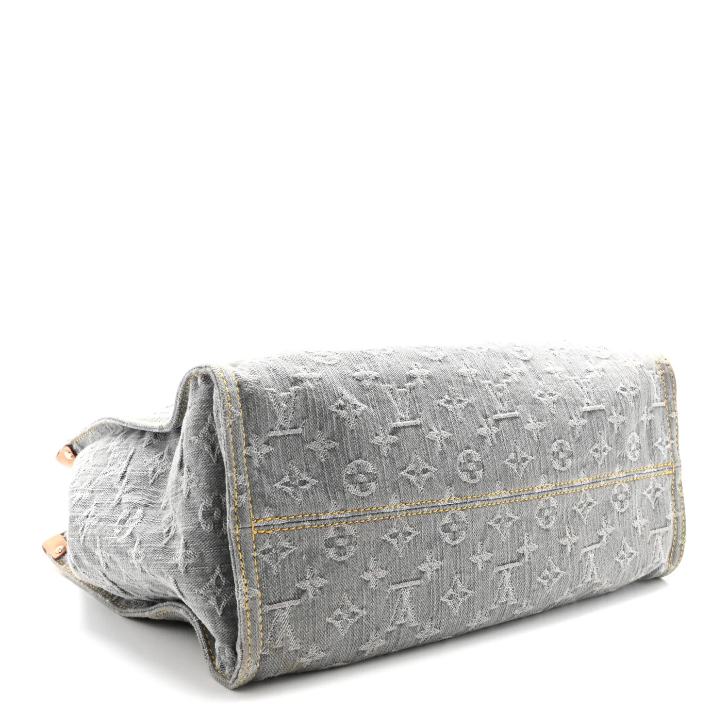 Monogram Denim Onthego MM Washed Grey - Top Club