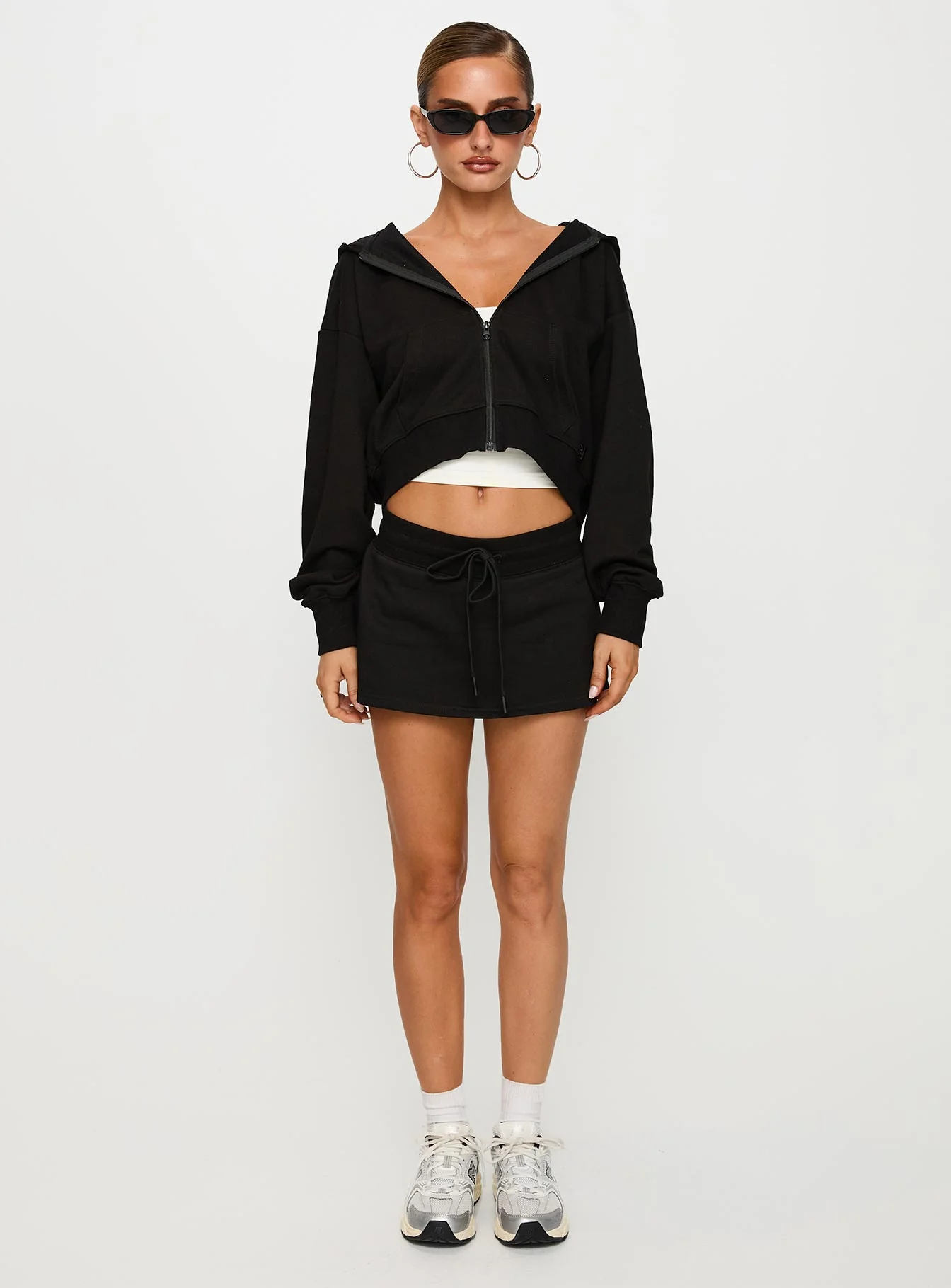 Revive Zip Through Hoodie Black