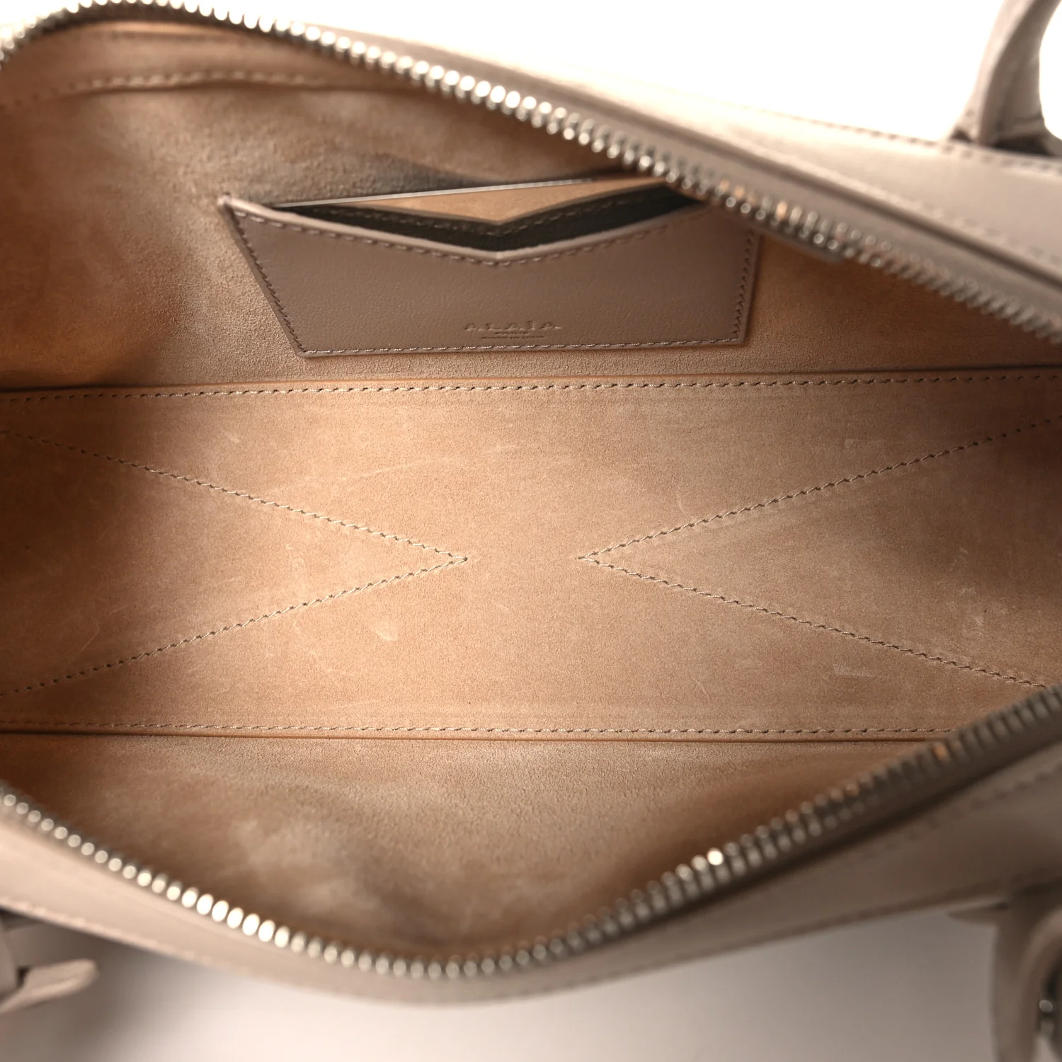 Shiny Goatskin Medium Le Teckel Bag Grege - Top Club
