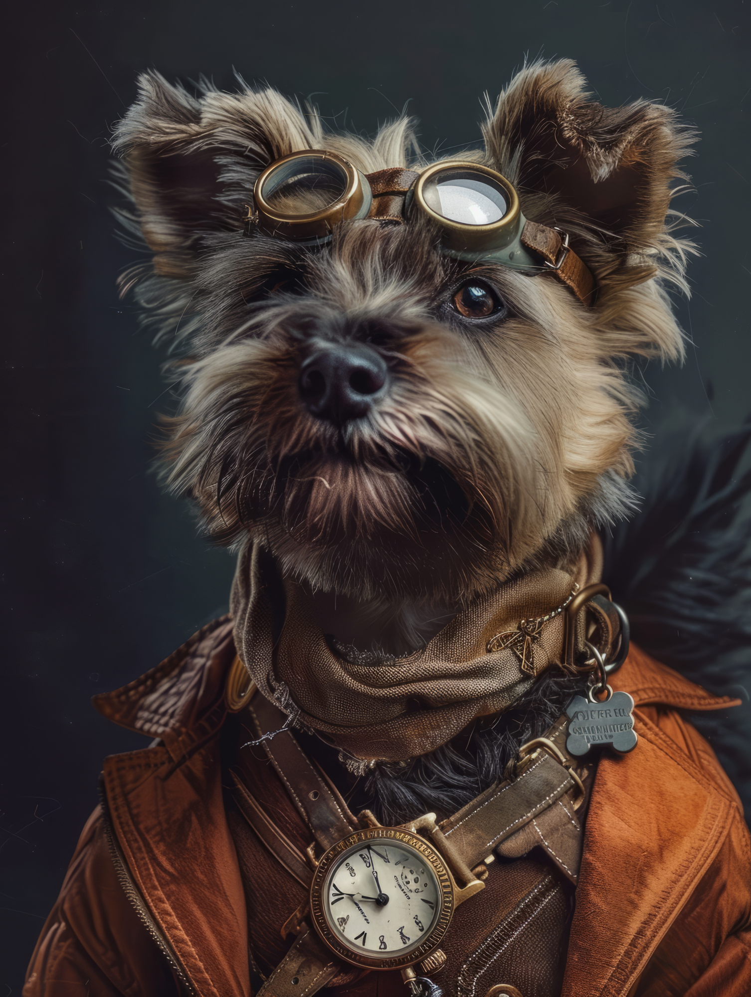 Canvas schilderij van een Cairn Terrier 100x200 cm