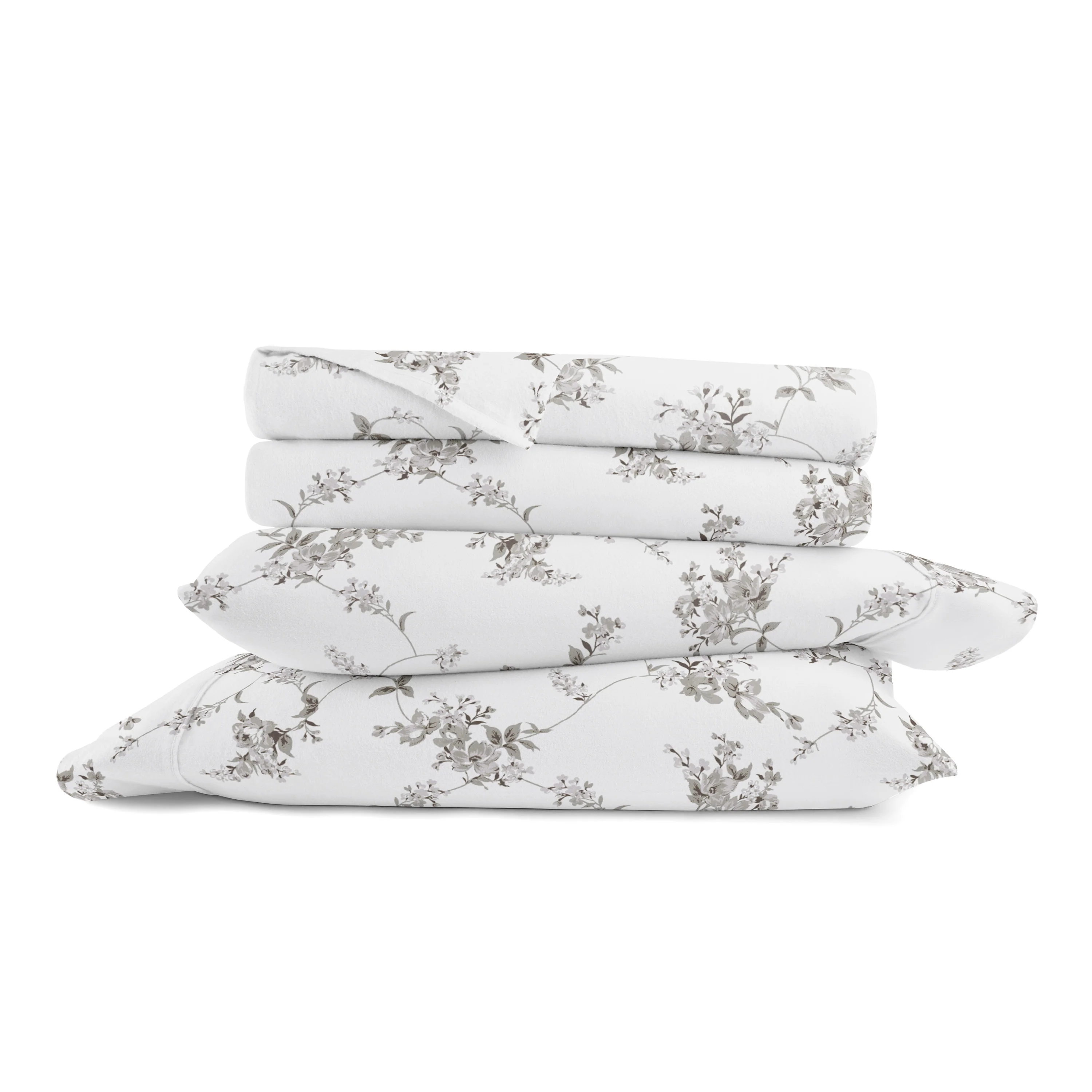Sylvan Rose 4-Piece Flannel Sheet Set