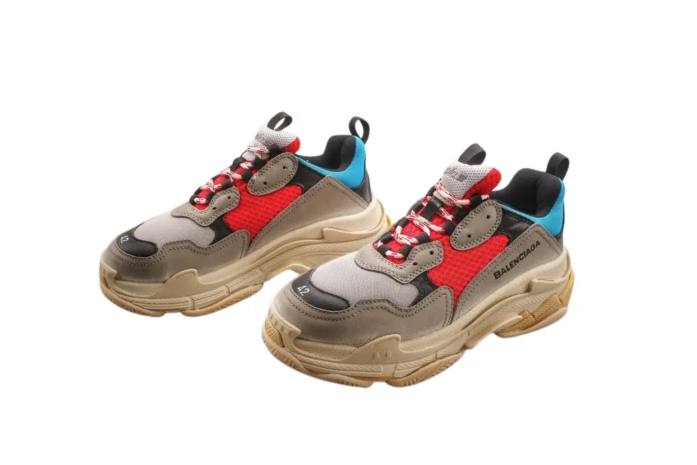BALENCIAGA TRIPLE S TRAINER YELLOW BLUE RED REPLICA - Sneaker Replica Workshop