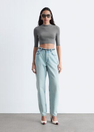 & Other Stories SLIM-FIT CROPPED T-SHIRT
