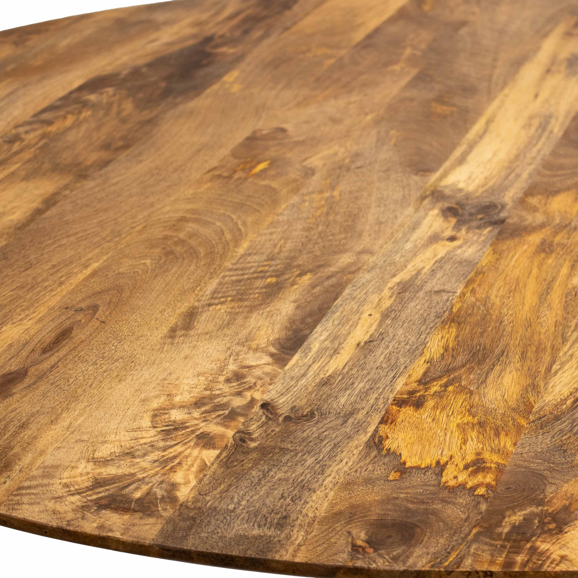 Kick tafel Jake - rond 120cm bruin