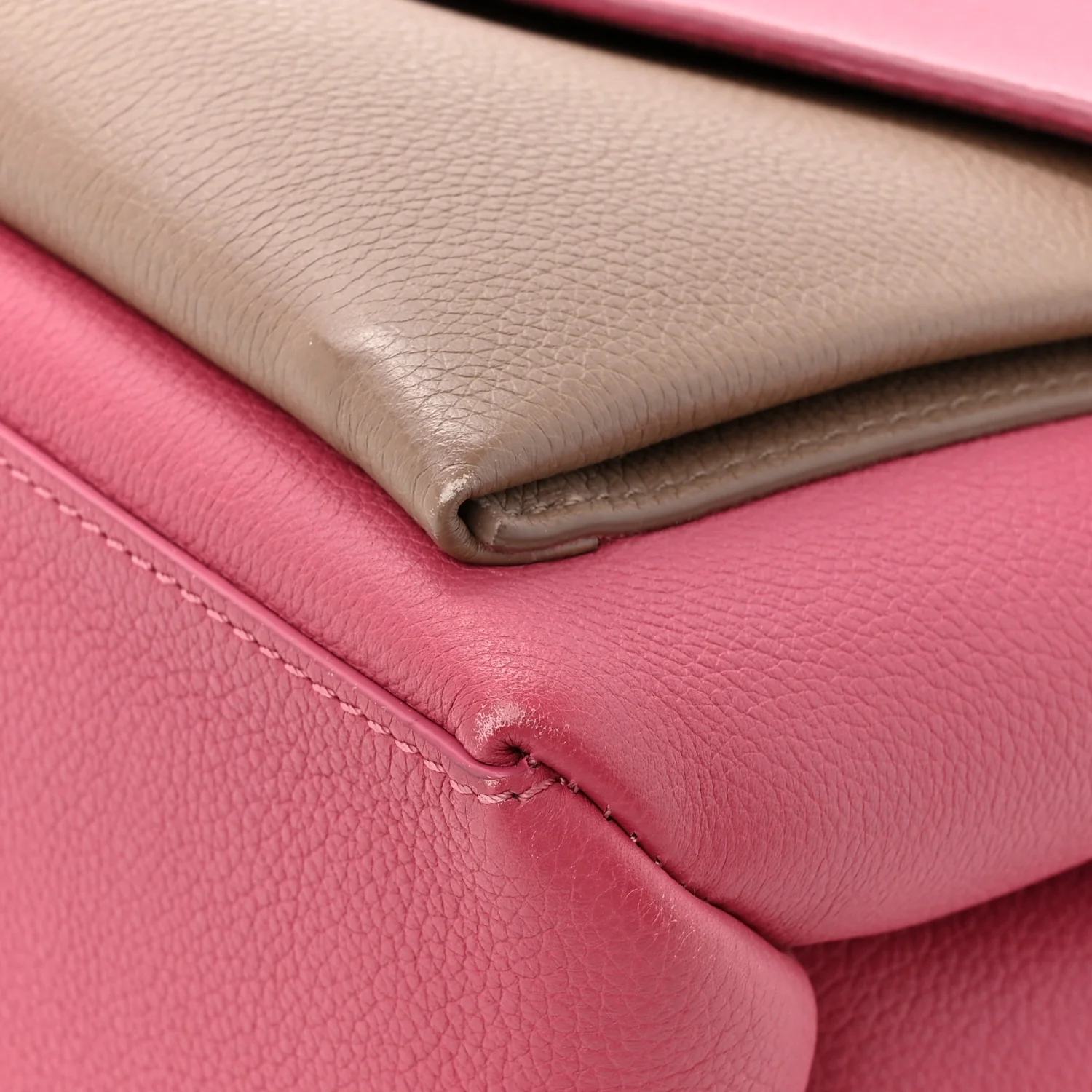 Soft Calfskin My Lockme Top Handle Lie De Vin Oxford Greige - Top Club