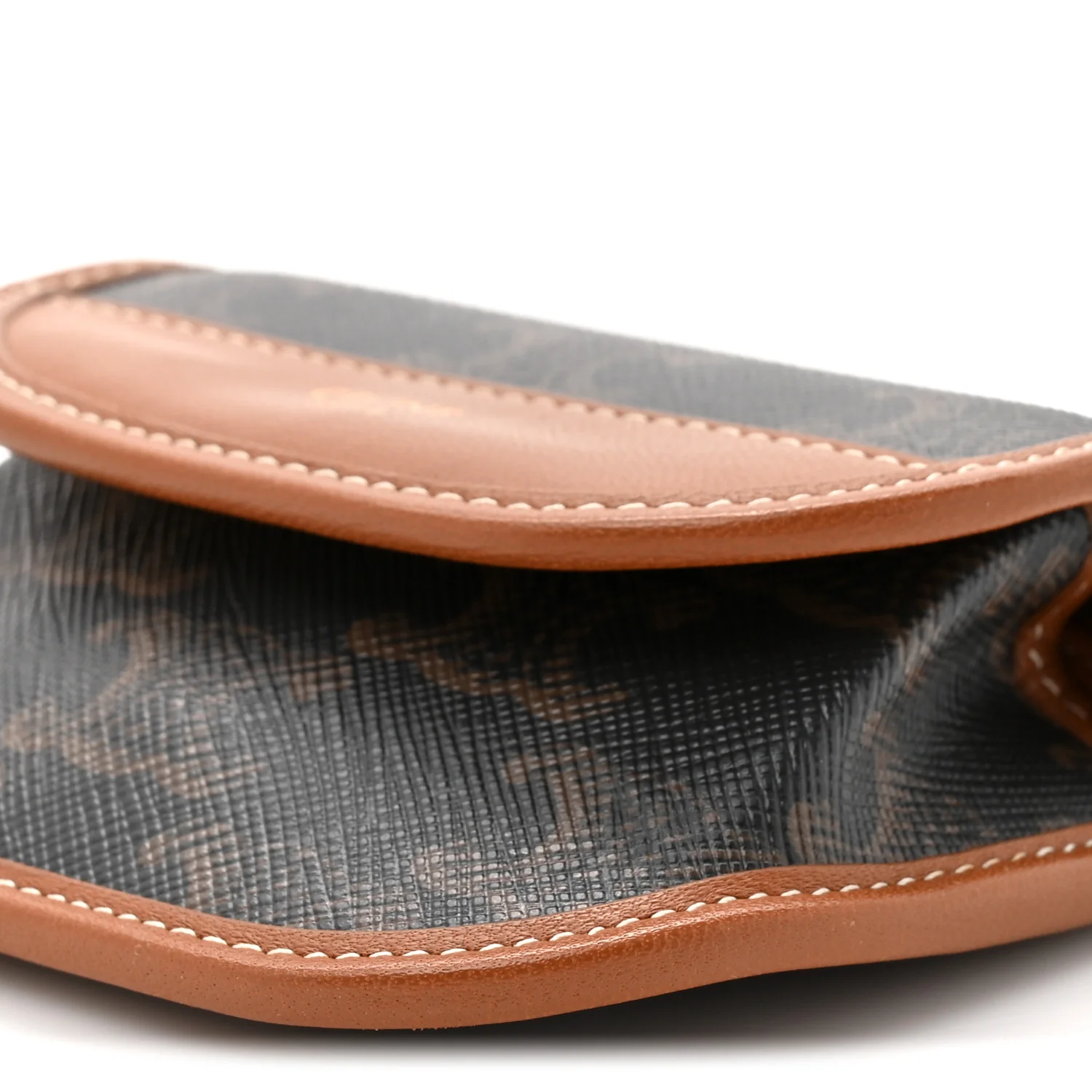 Canvas Calfskin Triomphe Airpod Case Tan - Top Club