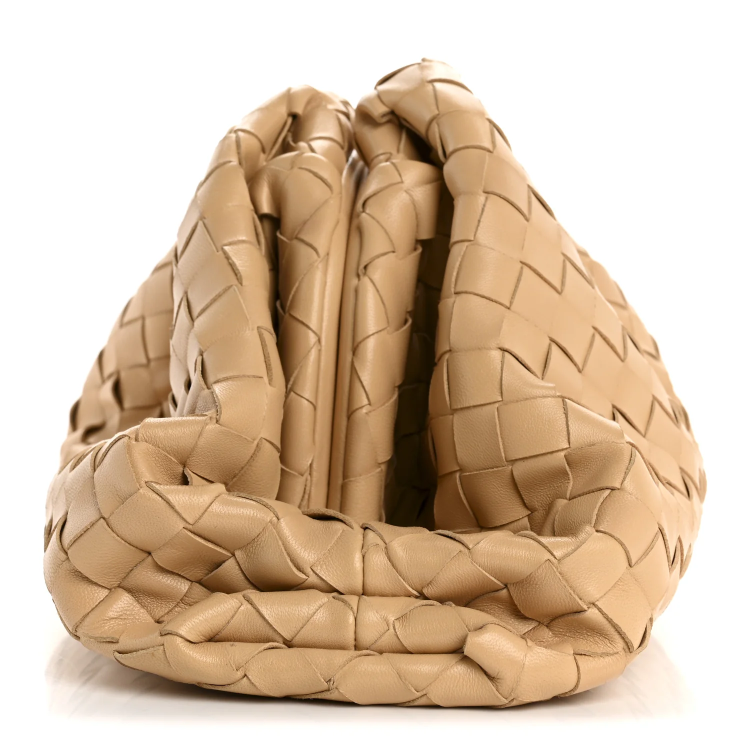 Nappa Maxi Intrecciato The Pouch Oversized Clutch Almond - Top Club