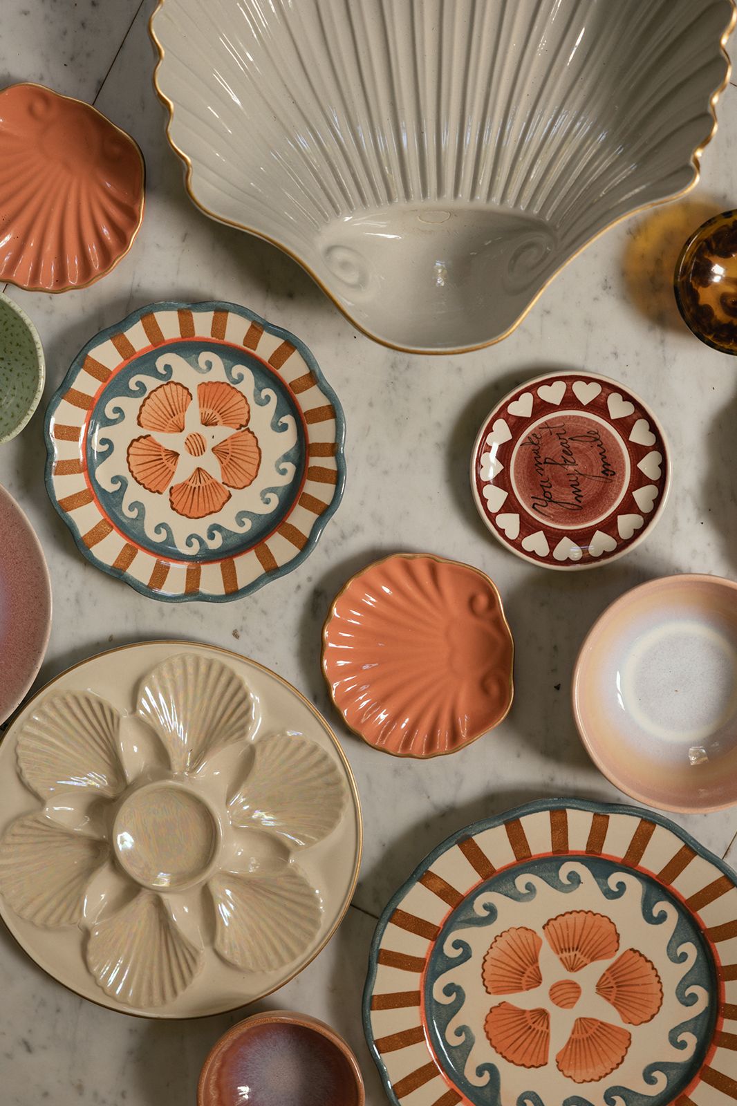 Ontbijtkom roze reactive glaze funky