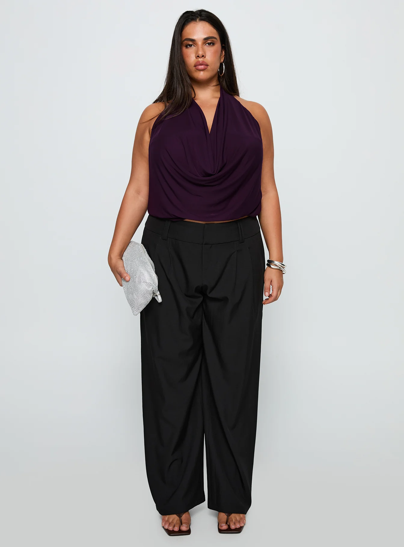Two Lovers Low Rise Pants Black Curve