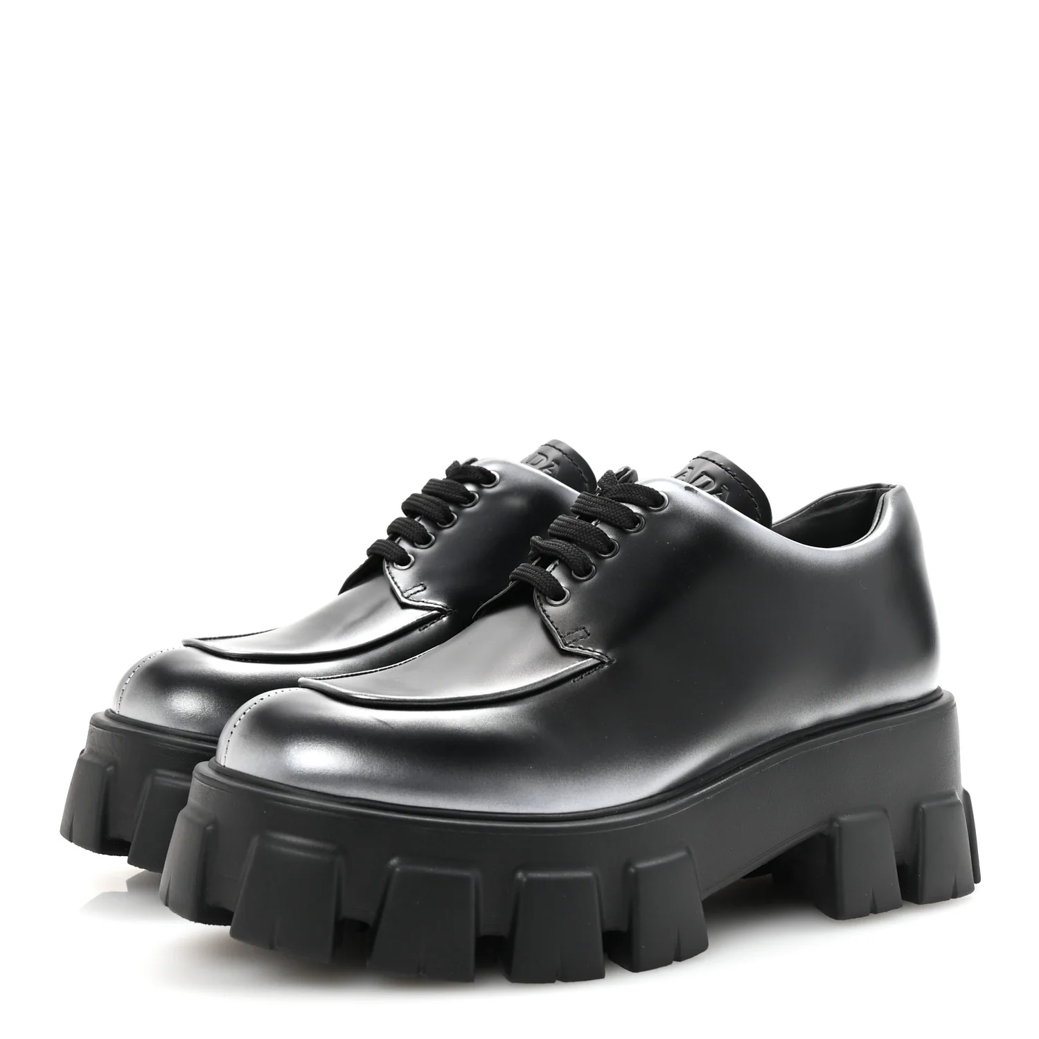 Spazzolato Rois Sfumato Monolith 55mm Derby Loafers 38.5 Black Argento - Top Club