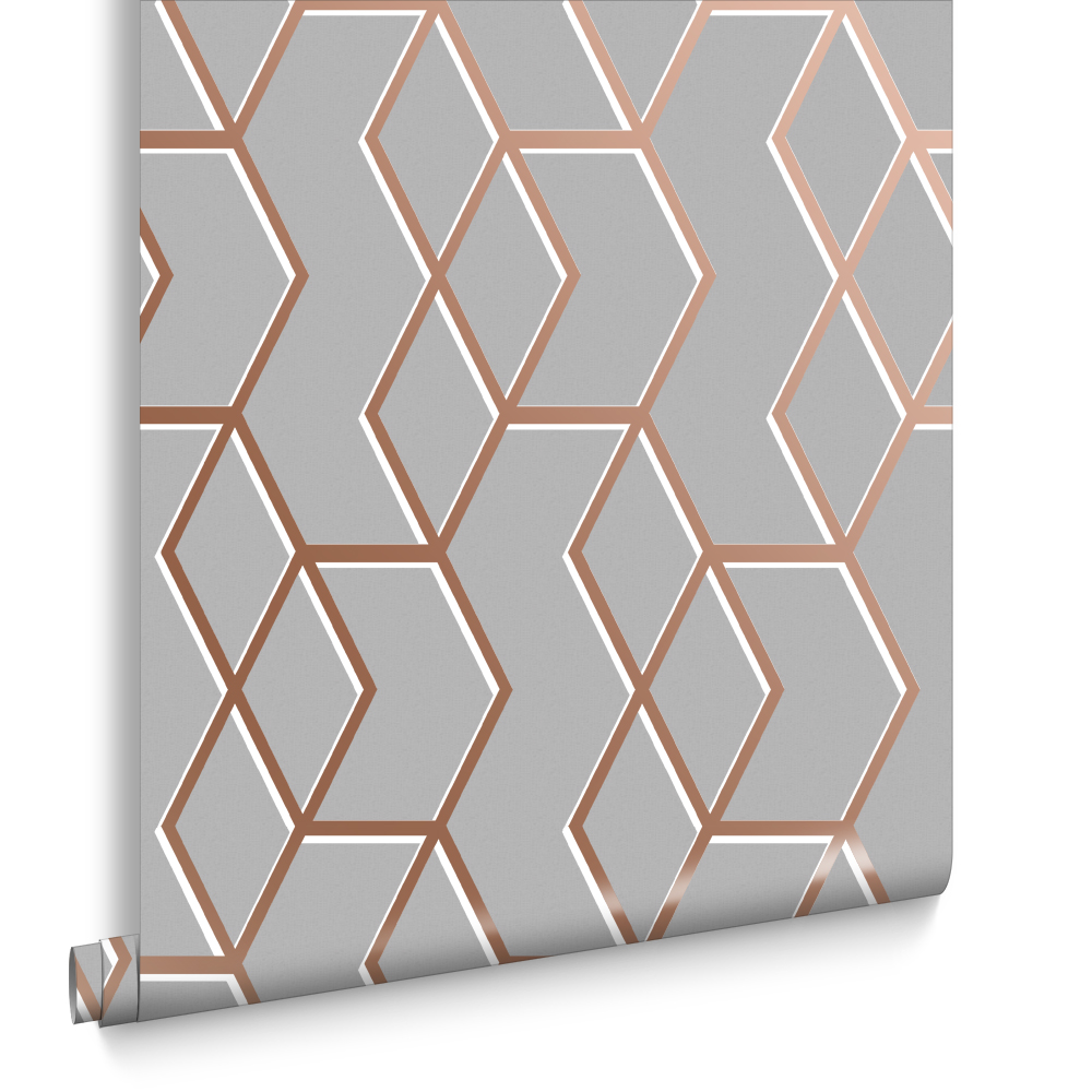 Graham & Brown  vliesbehang  Archetype Grey Rose Gold Graham & Brown  vliesbehang  Archetype Grey Rose Gold