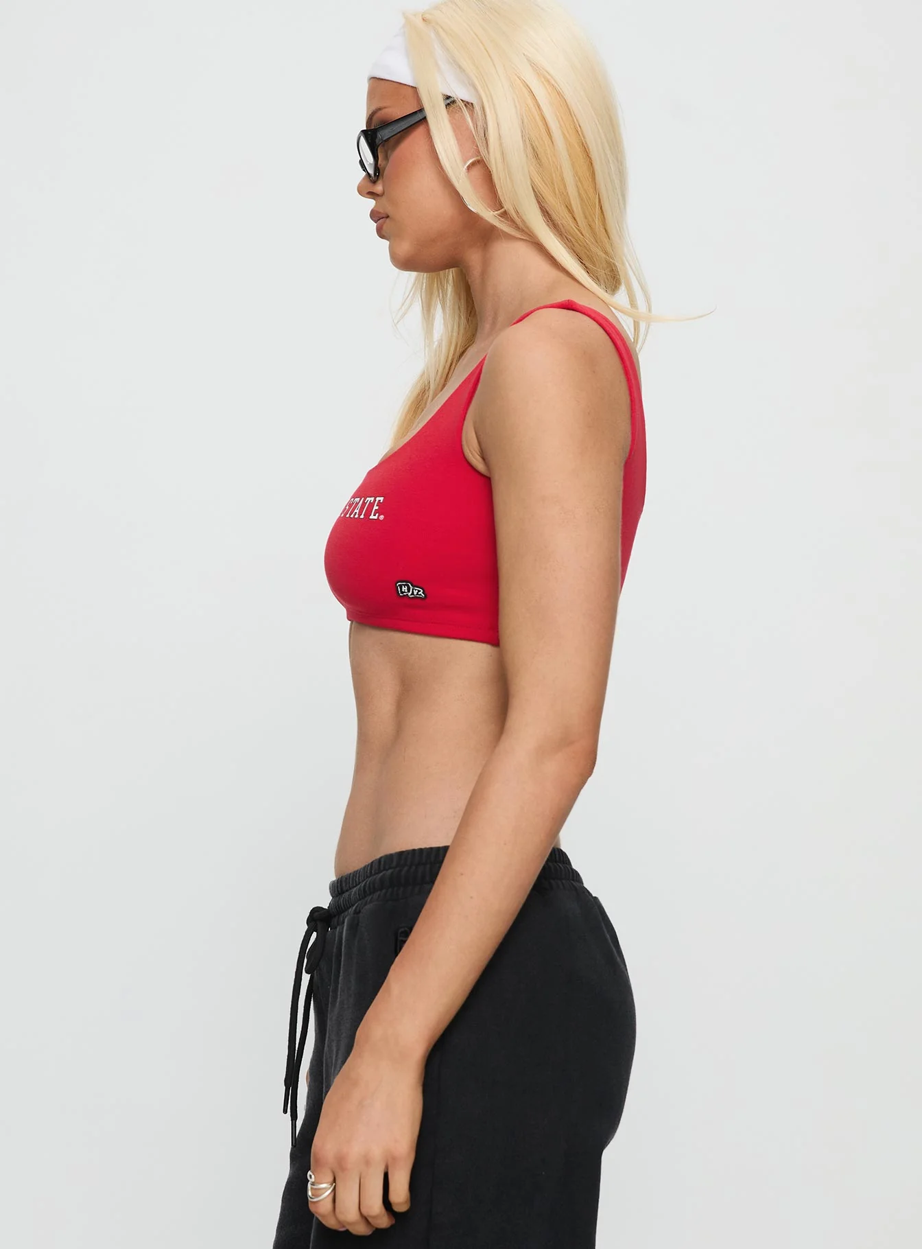SDSU Scoop Neck Crop Top Red