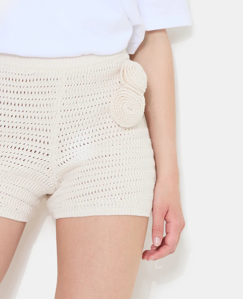 Pimkie Short en maille ajourée avec fleurs