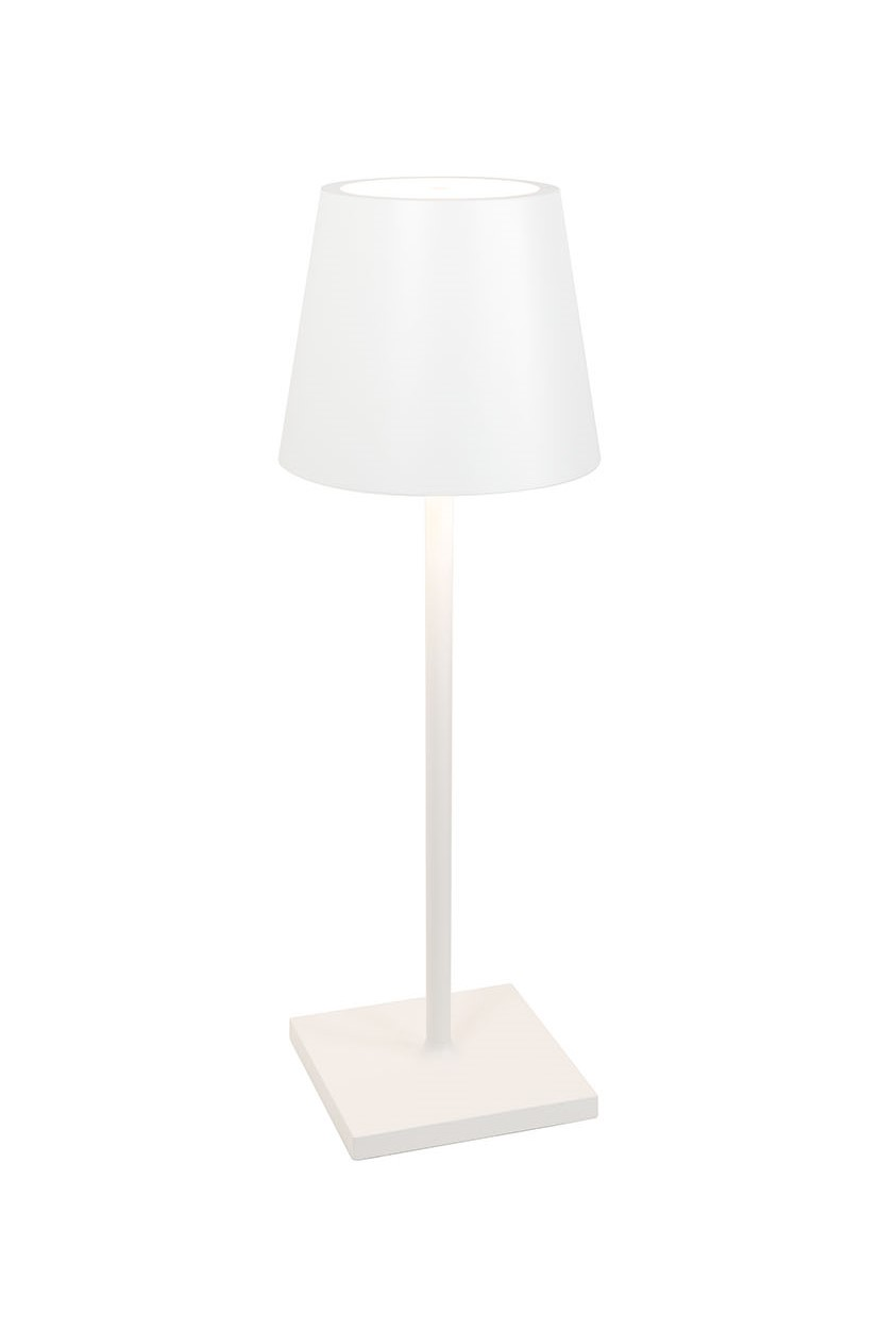 Zafferano oplaadbare tafellamp Desk L wit