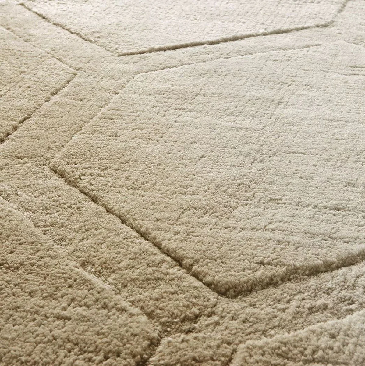 Luxury viscose carpet beige 300 x 400 cm - hand-woven living room & hotel carpet - living room decoration accessories - luxury quality