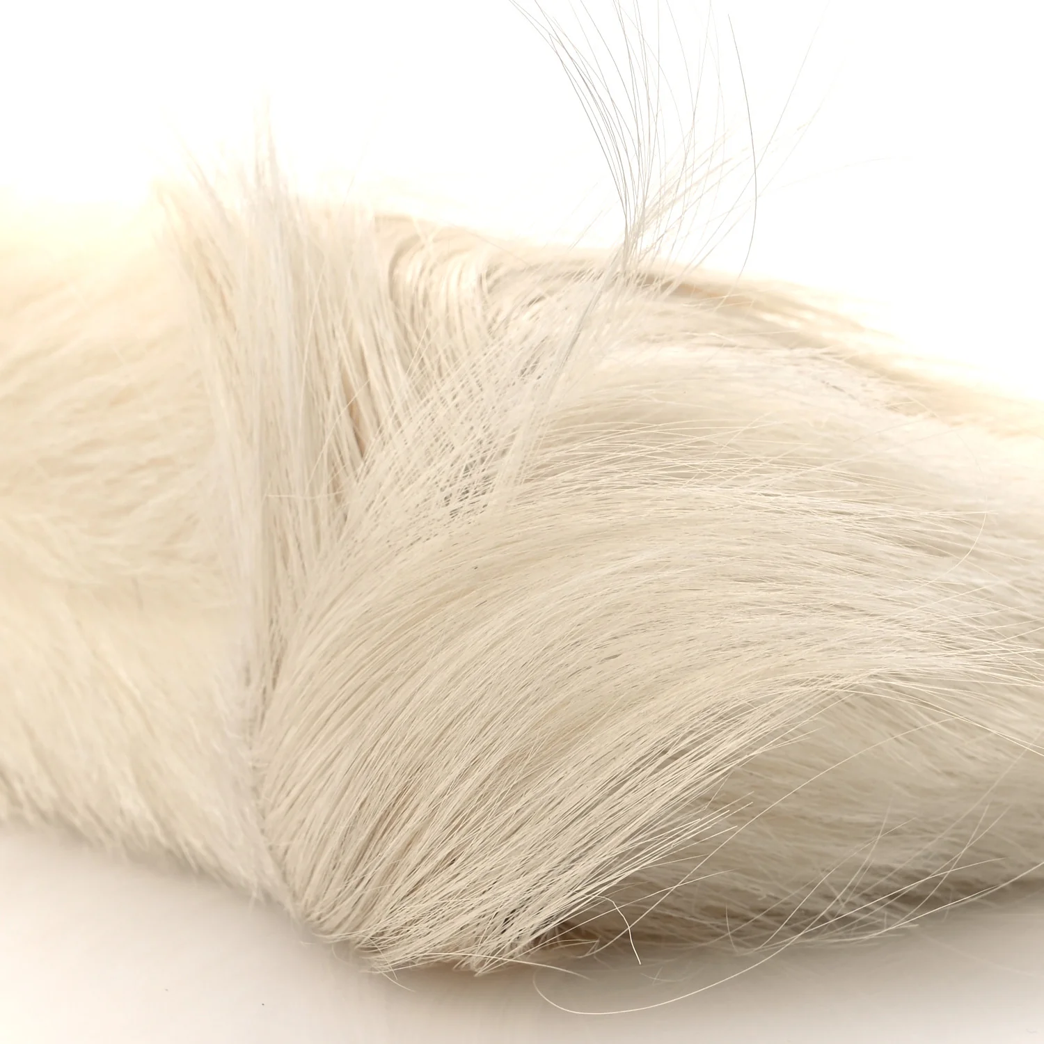 Faux Fur XS Lock Antigona Shoulder Bag White - Top Club