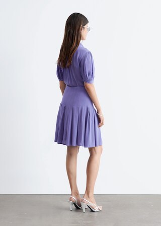 & Other Stories BOW-NECK MINI DRESS