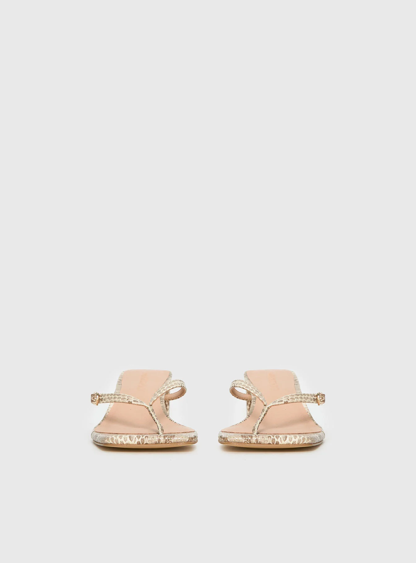 Veyla Square Toe Thong Heels Snake