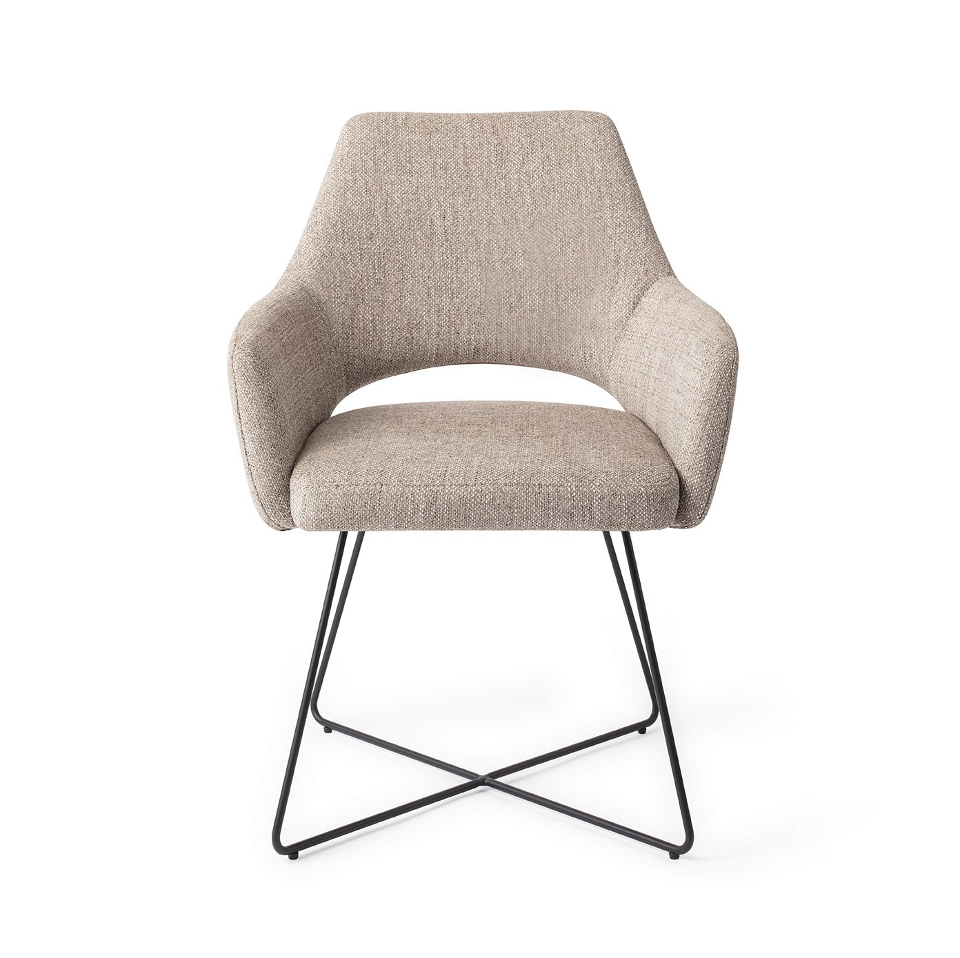 Jesper Home eetkamerstoel Yanai - Cross Black Biscuit Beach