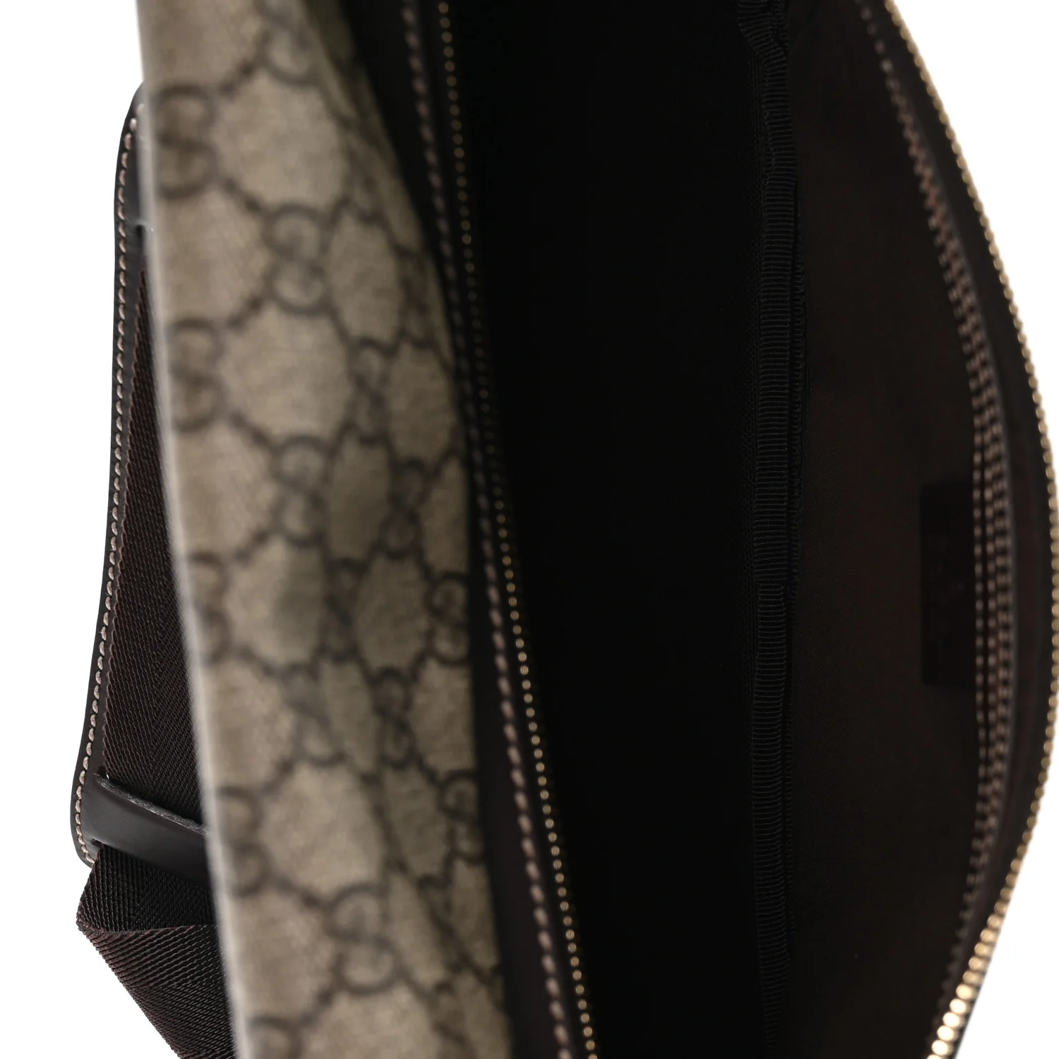 GG Supreme Monogram Belt Bag Dark Brown - Top Club