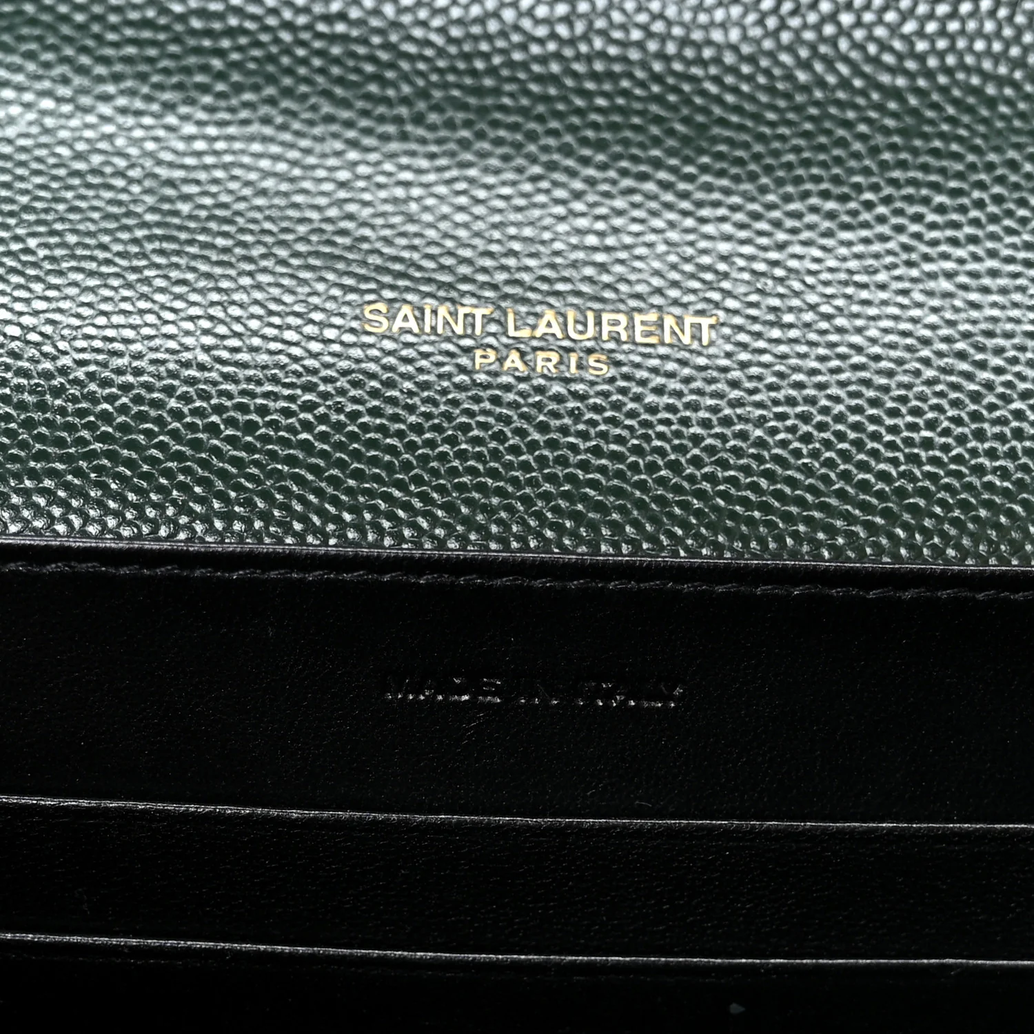 Grain De Poudre Monogram Cassandra Chain Wallet Dark Green - Top Club
