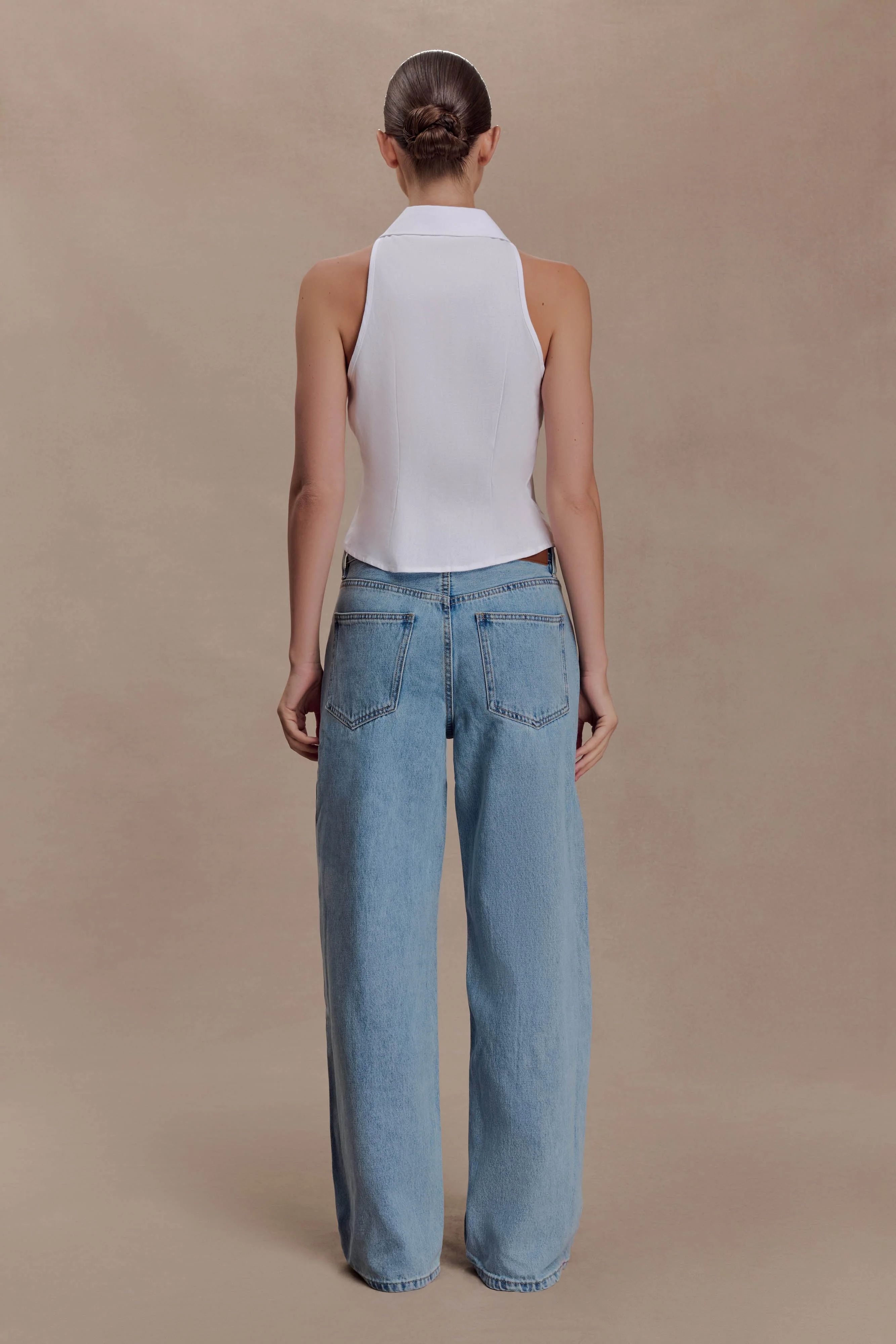 Scout Sleeveless Linen Shirt - White