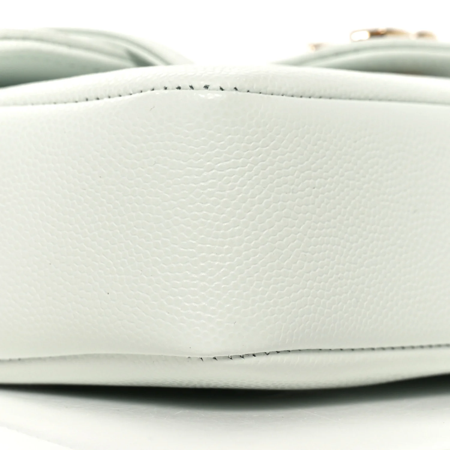 Shiny Caviar Mini Preppy Coco Shoulder Bag Light Blue - Top Club