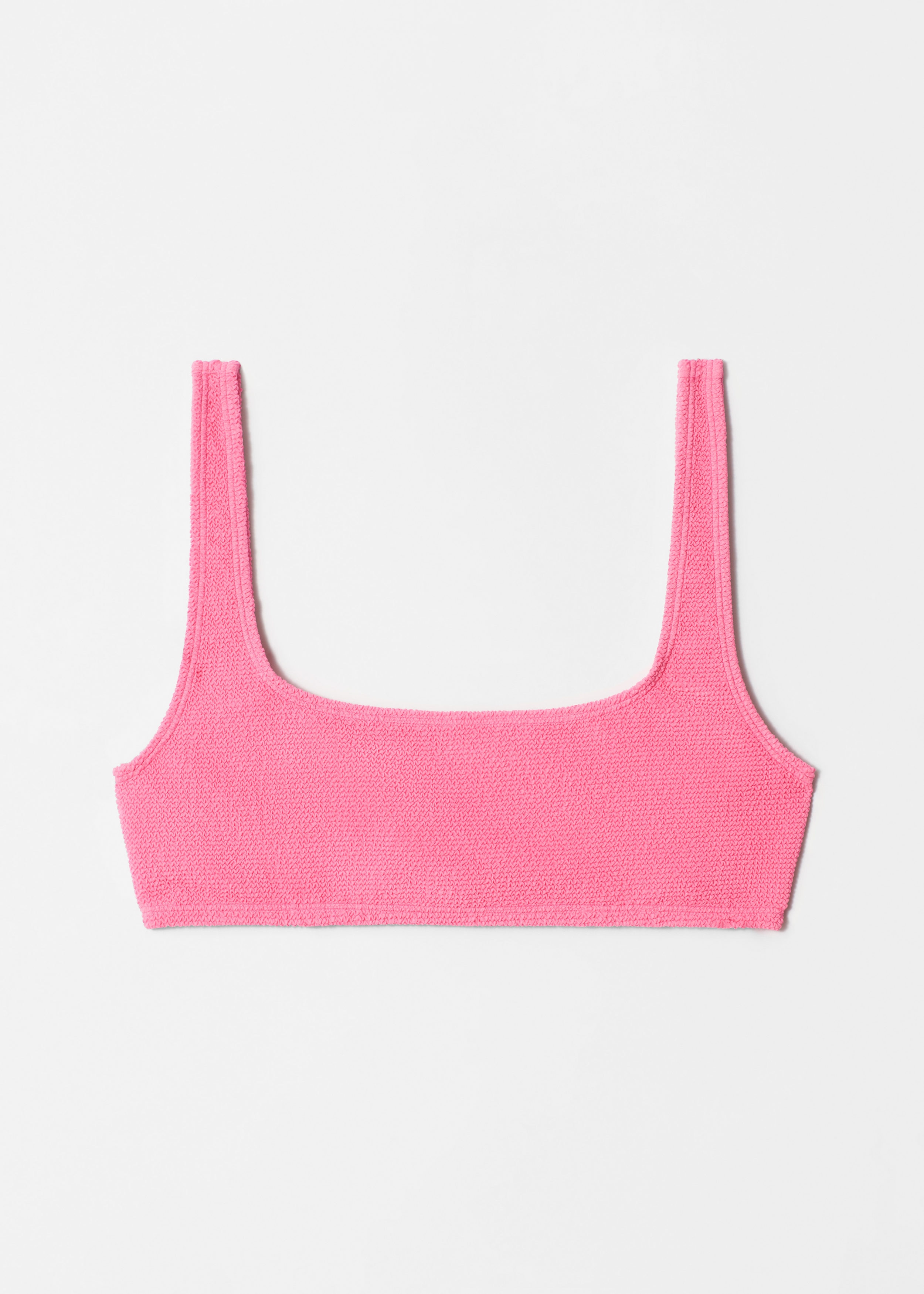 & Other Stories TEXTURED SQUARE-NECK BIKINI TOP