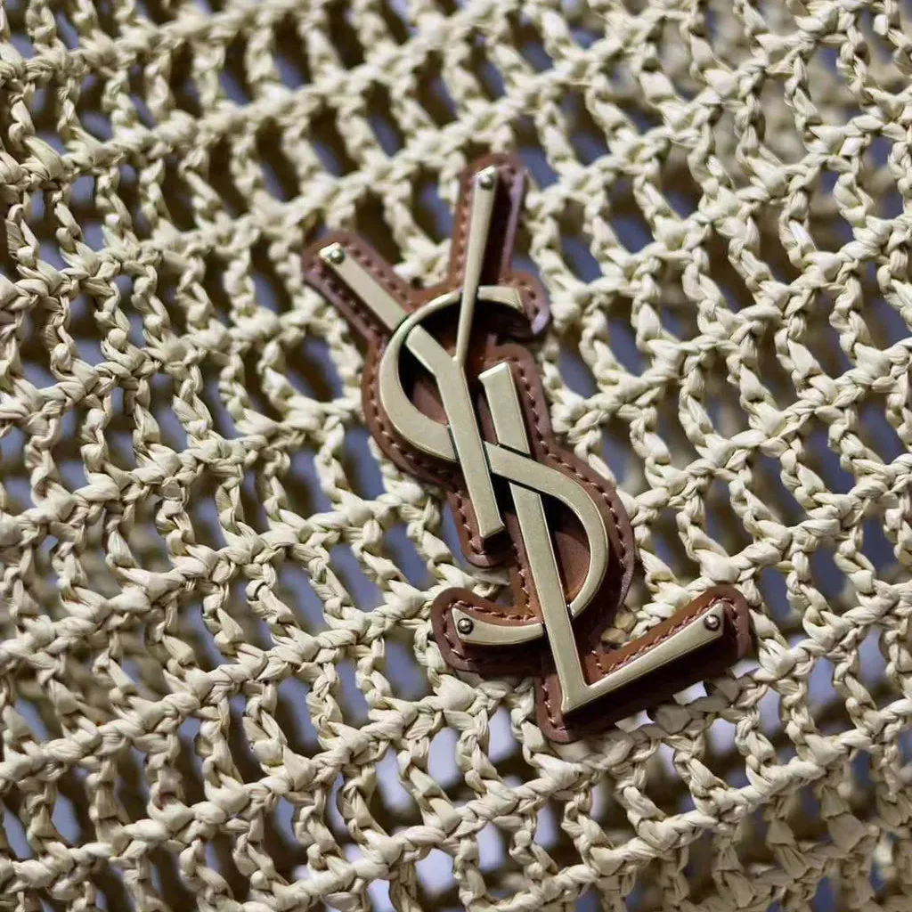SAINT LAURENT YSL Raffia tote Bag - Top Club